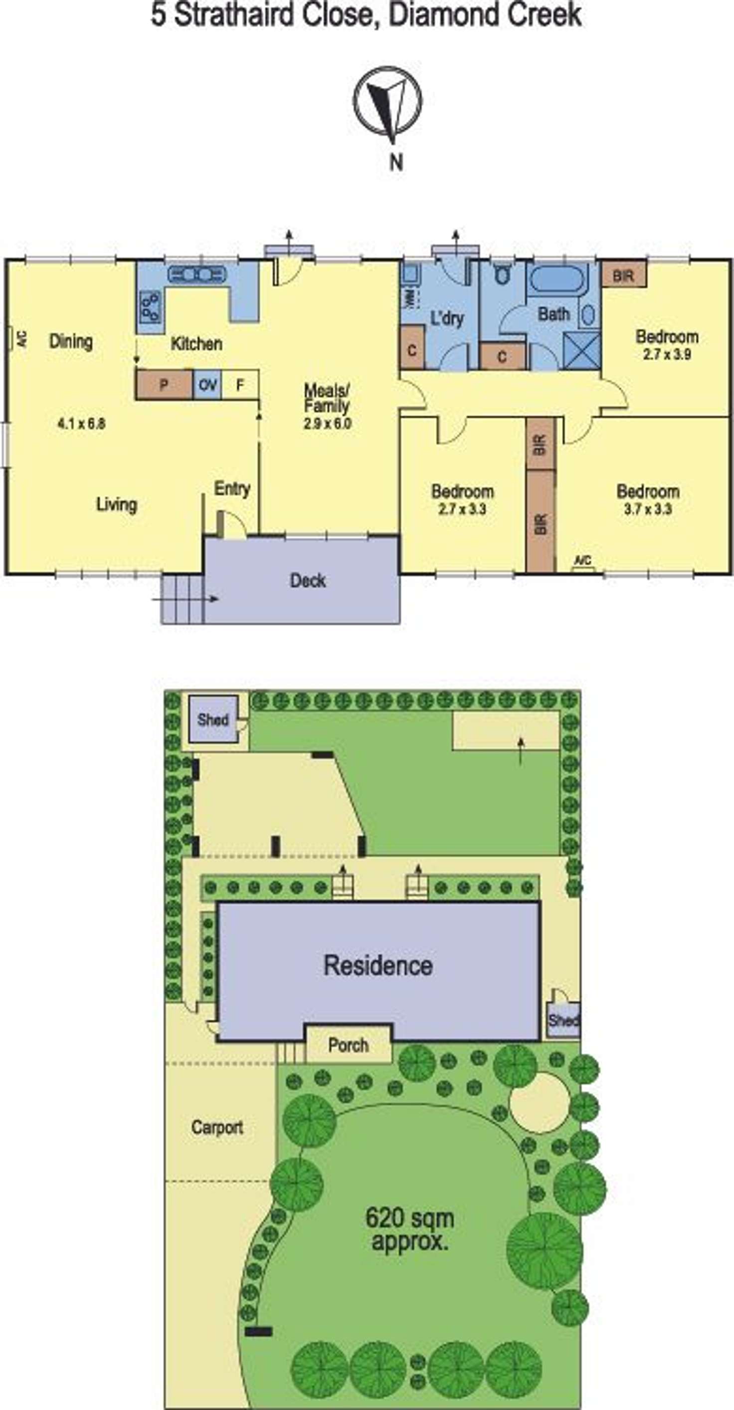 Floorplan of Homely house listing, 5 Strathaird Close, Diamond Creek VIC 3089