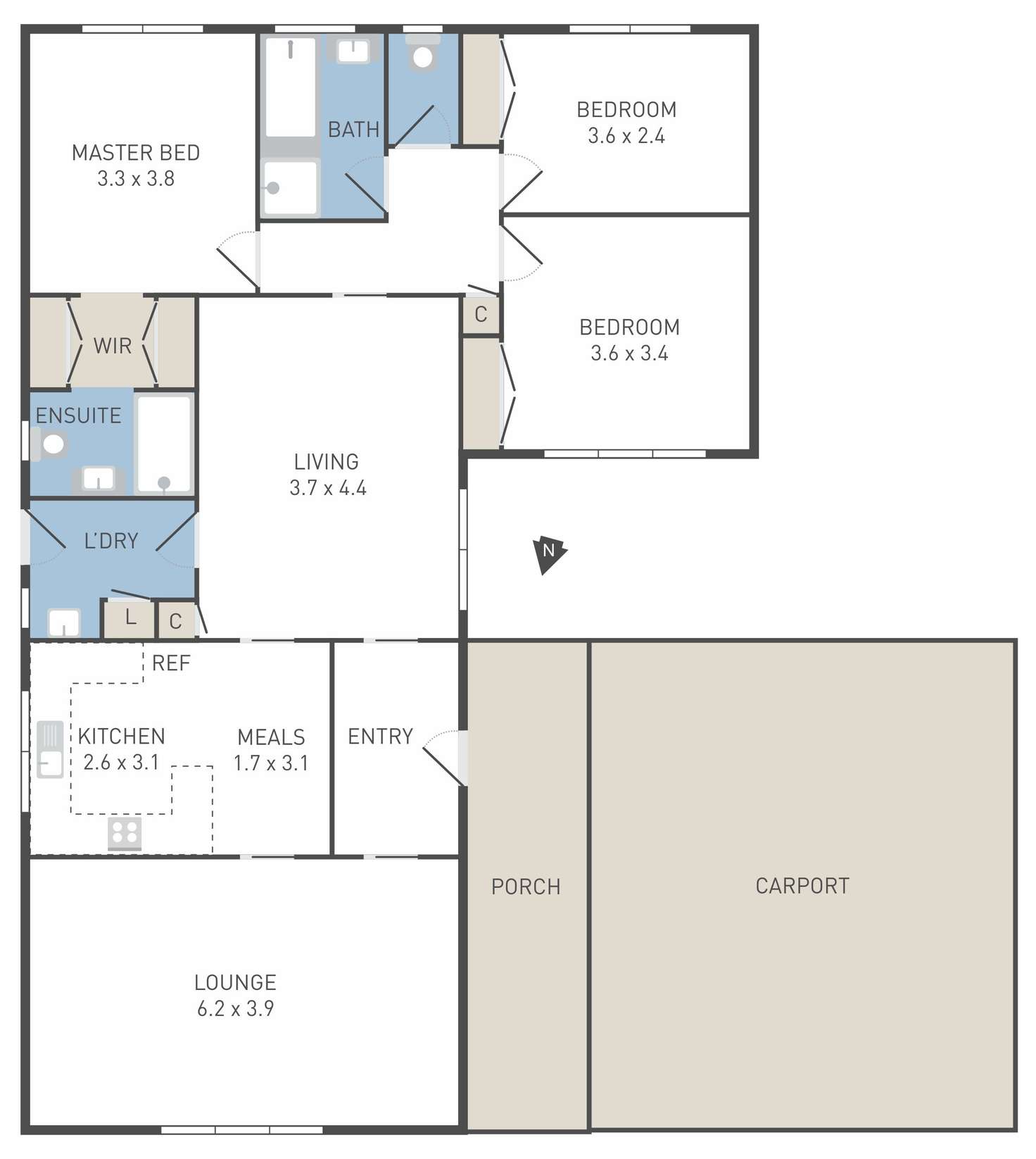 Floorplan of Homely house listing, 16 Merrett Avenue, Hoppers Crossing VIC 3029