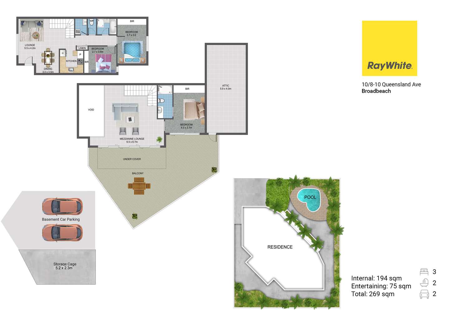 Floorplan of Homely apartment listing, 10/8-10 Queensland Avenue, Broadbeach QLD 4218