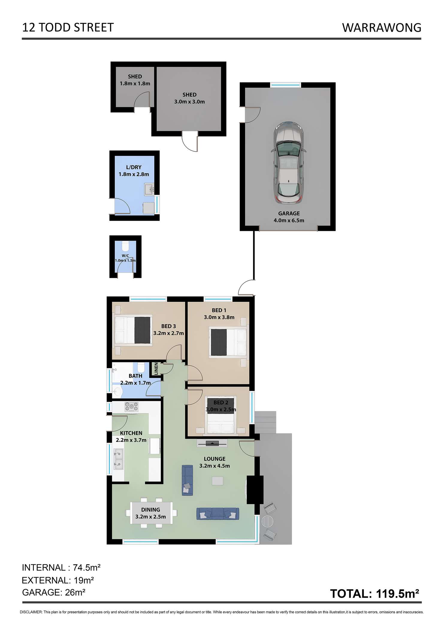 Floorplan of Homely house listing, 12 Todd Street, Warrawong NSW 2502