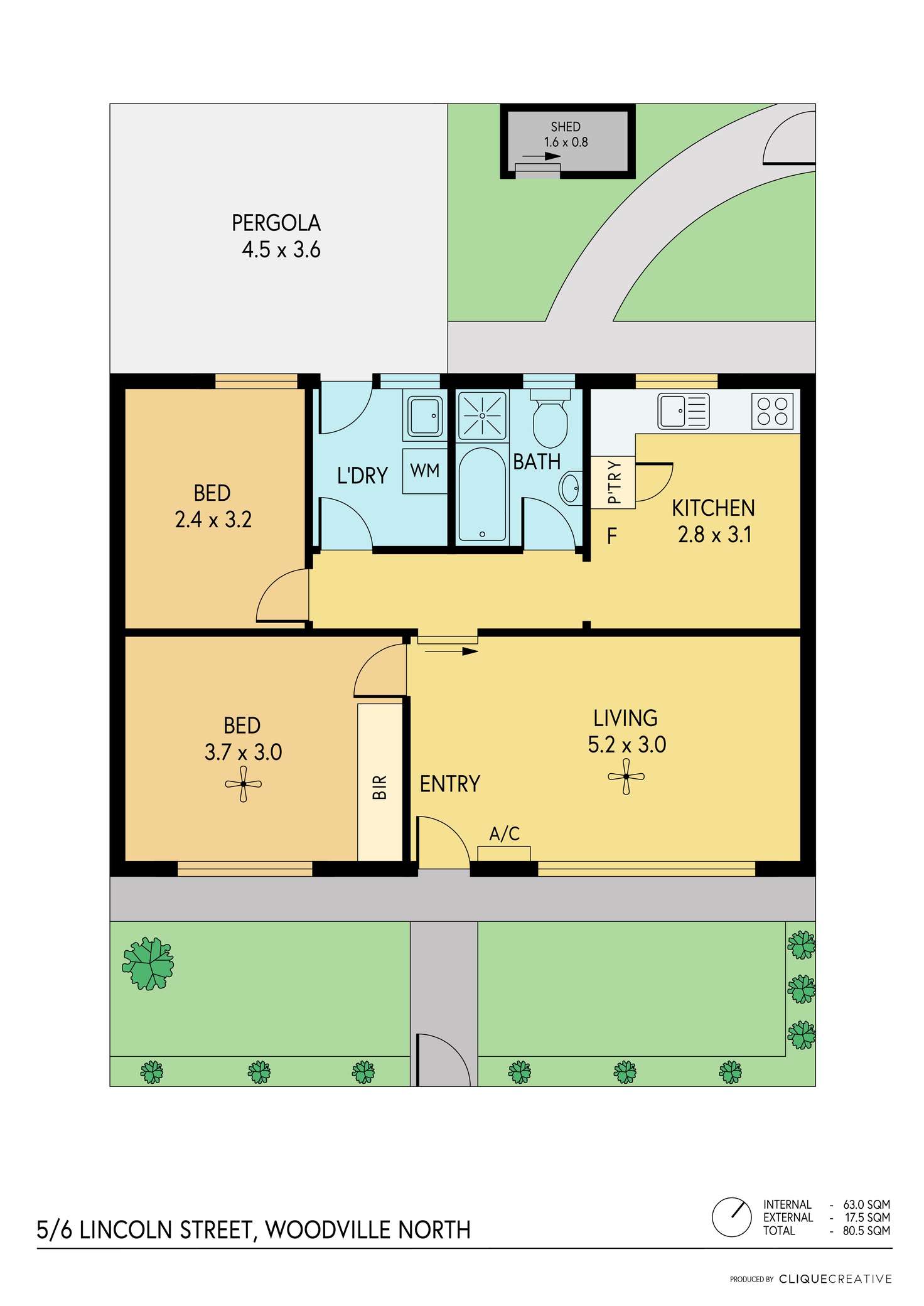 Floorplan of Homely unit listing, 5/6 Lincoln Street, Woodville North SA 5012