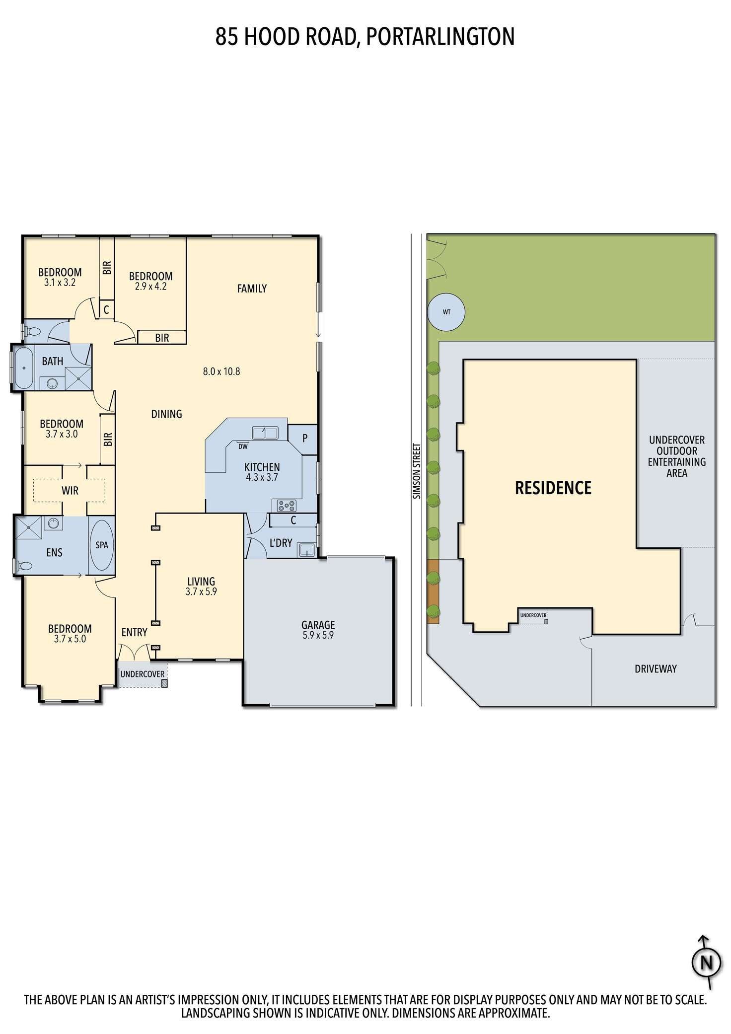 Floorplan of Homely house listing, 85 Hood Road, Portarlington VIC 3223