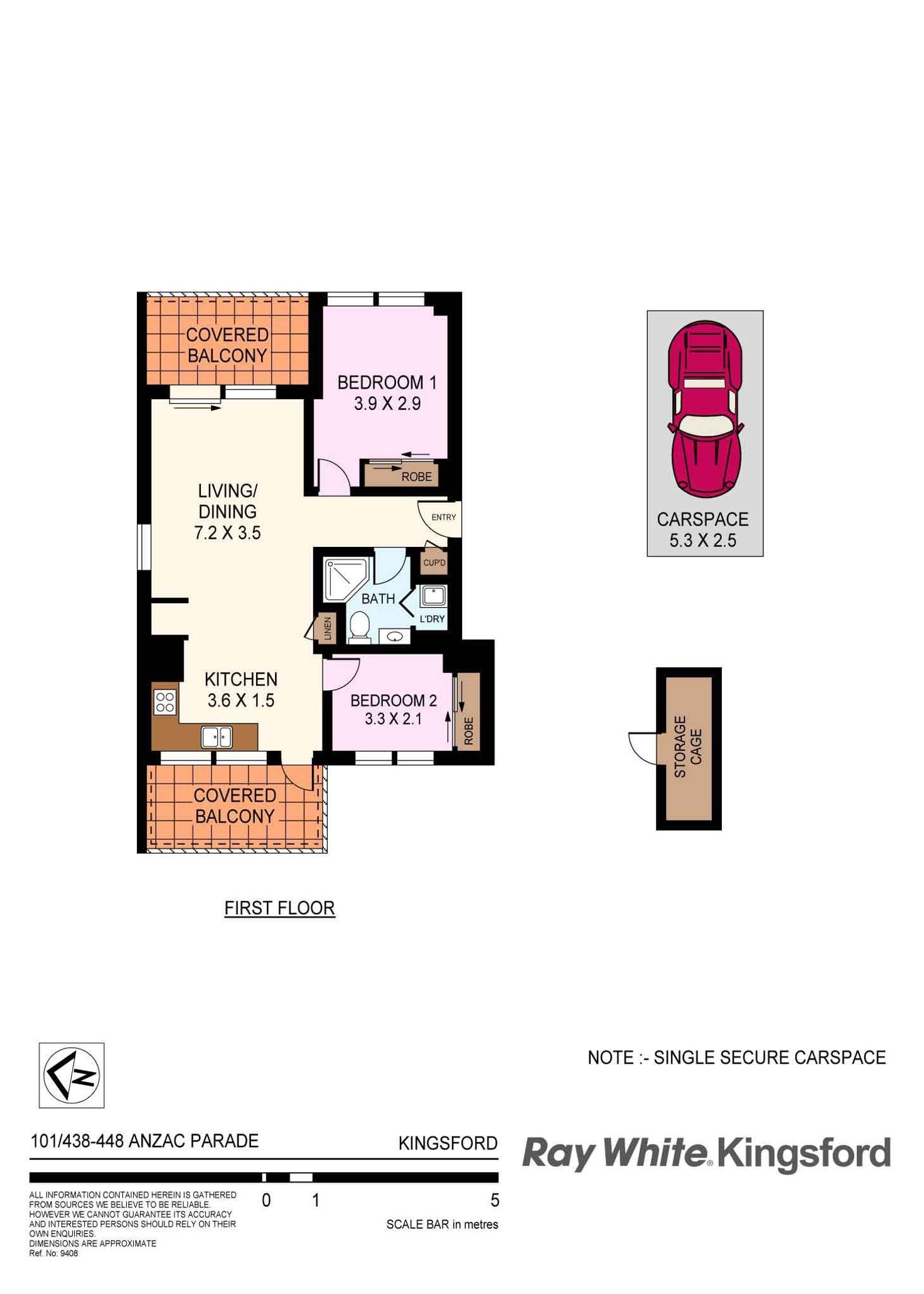 Floorplan of Homely apartment listing, 101/438 Anzac Parade, Kingsford NSW 2032