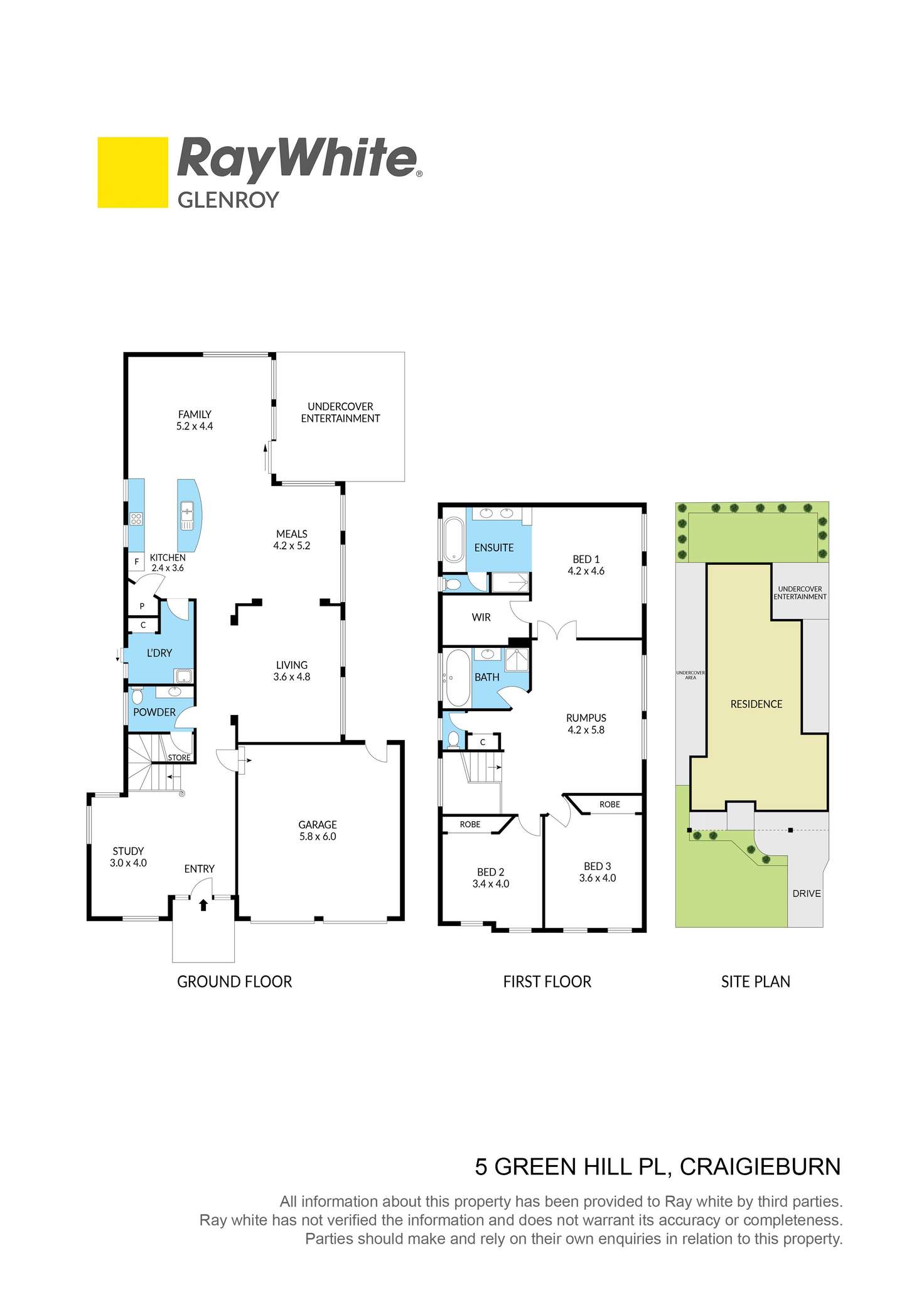 Floorplan of Homely house listing, 5 Green Hill Place, Craigieburn VIC 3064