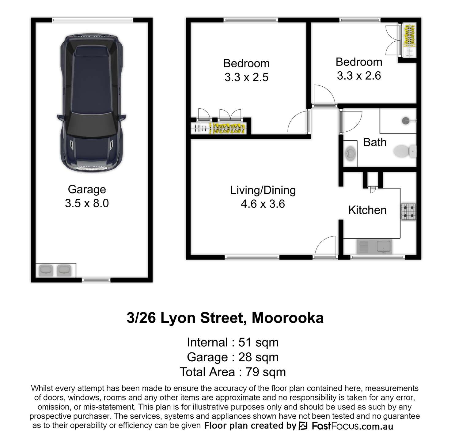 Floorplan of Homely unit listing, 3/26 Lyon Street, Moorooka QLD 4105