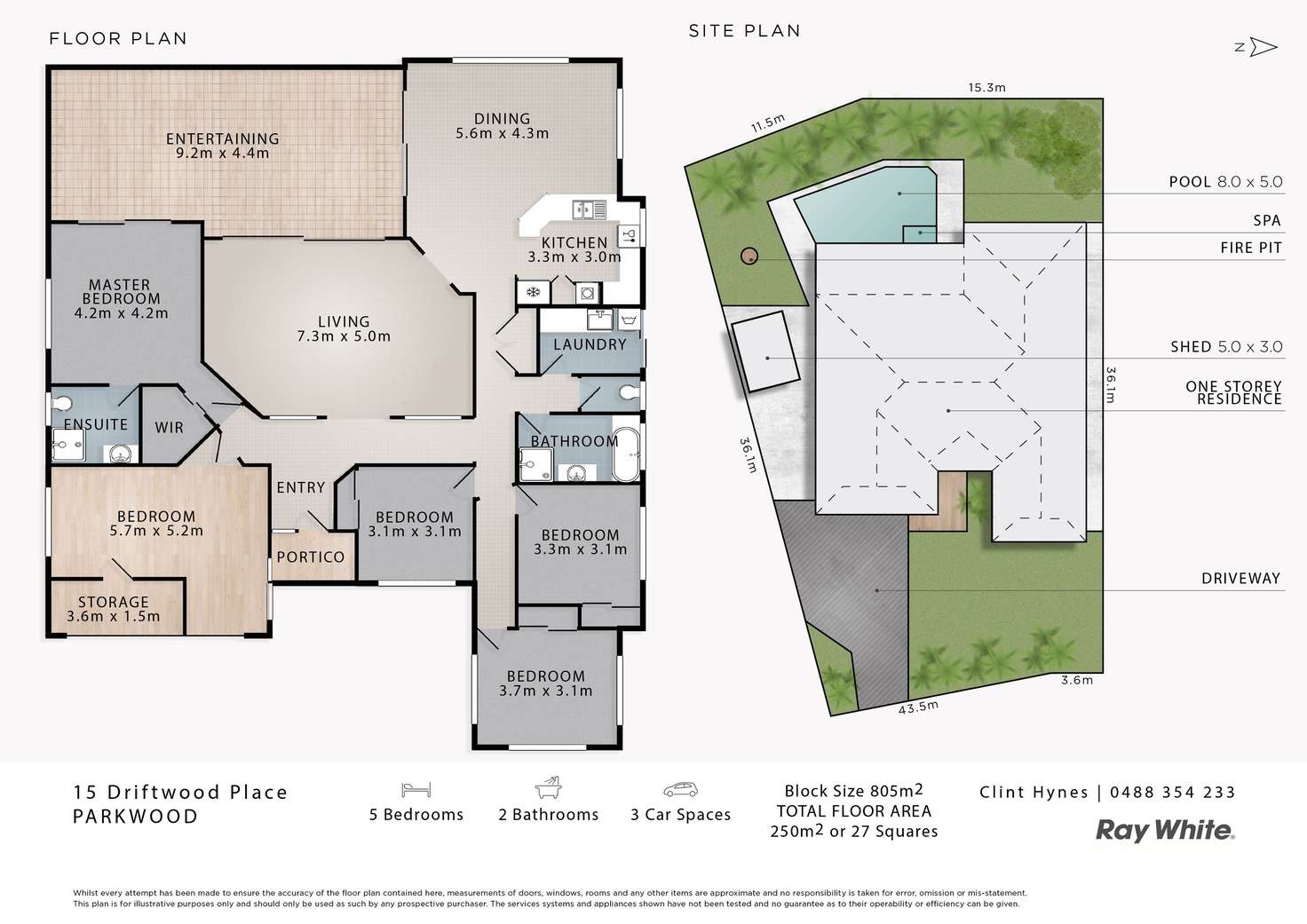 Floorplan of Homely house listing, 15 Driftwood Place, Parkwood QLD 4214