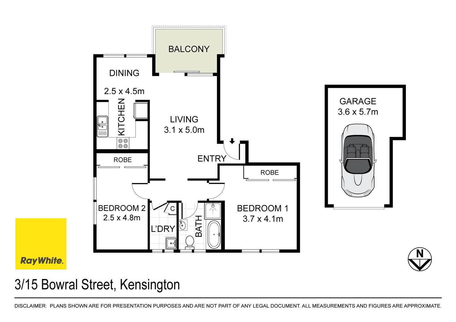 Floorplan of Homely apartment listing, 3/15 Bowral Street, Kensington NSW 2033