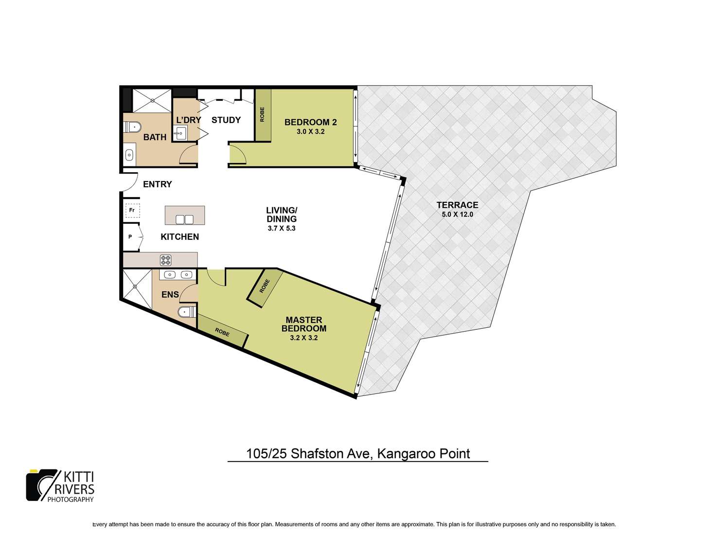 Floorplan of Homely apartment listing, 105/25 Shafston Avenue, Kangaroo Point QLD 4169