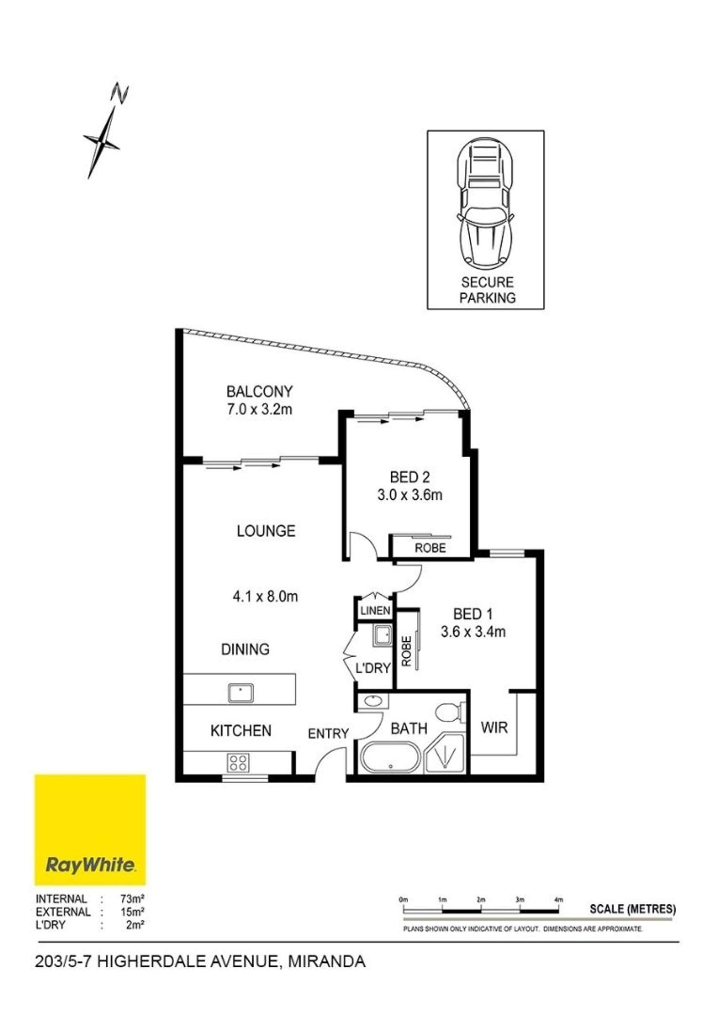 Floorplan of Homely apartment listing, 107/5-7 Higherdale Avenue, Miranda NSW 2228