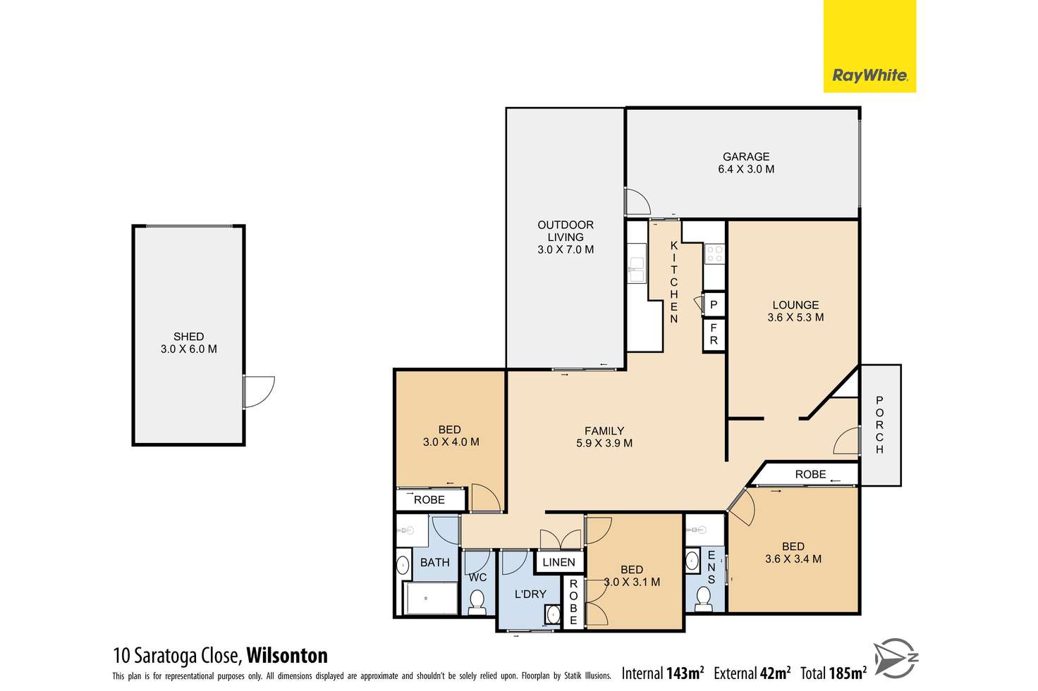 Floorplan of Homely house listing, 10 Saratoga Close, Wilsonton QLD 4350