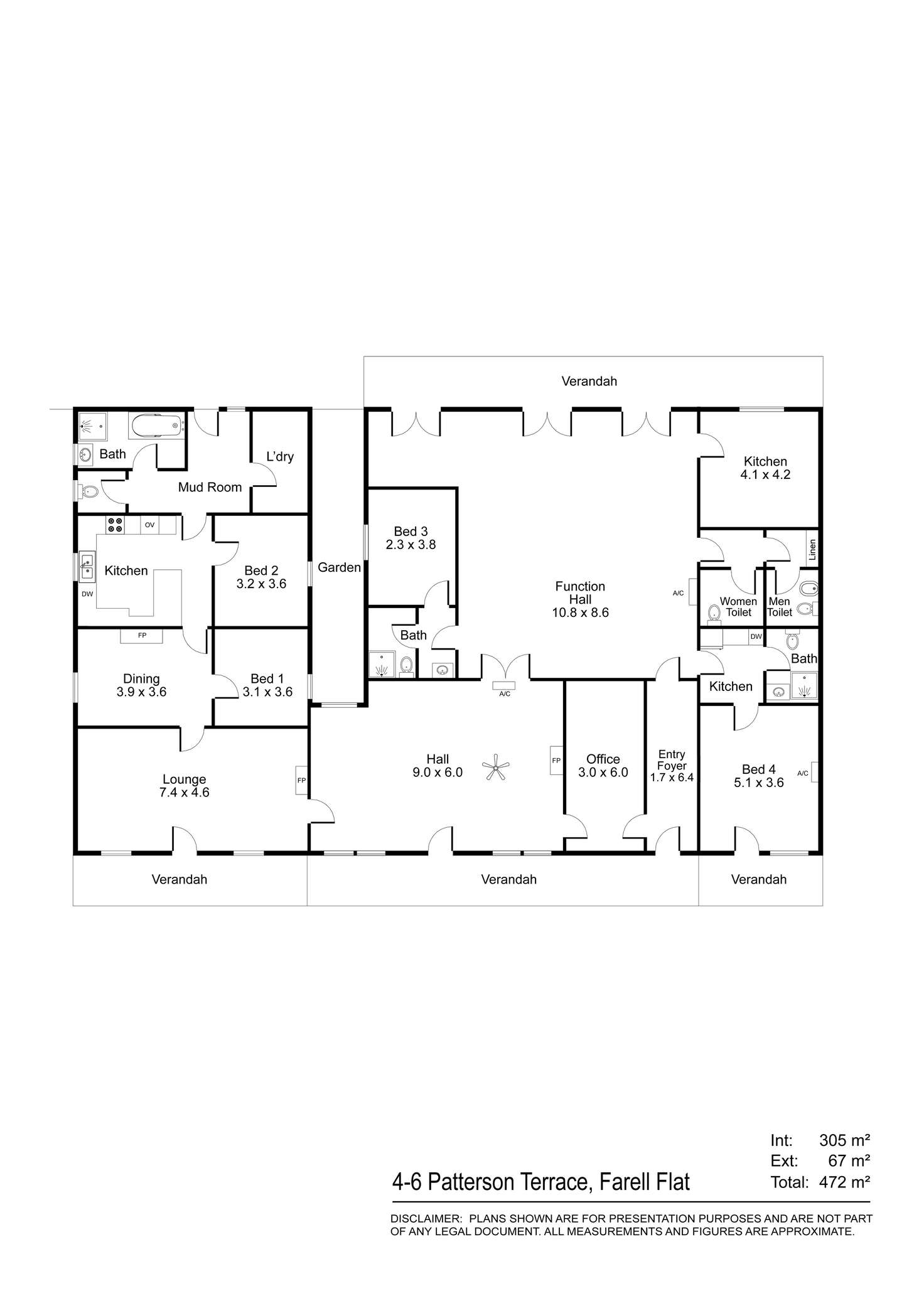 Floorplan of Homely house listing, 4-6 Patterson Terrace, Farrell Flat SA 5416