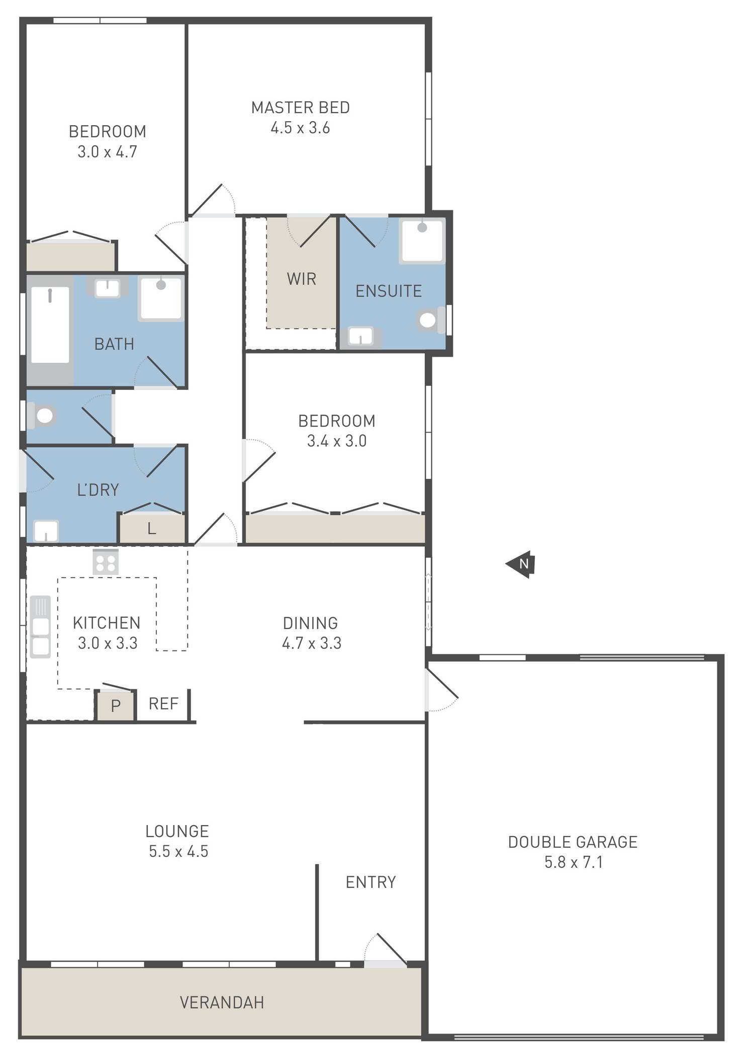 Floorplan of Homely house listing, 10 Doris Drive, Hoppers Crossing VIC 3029