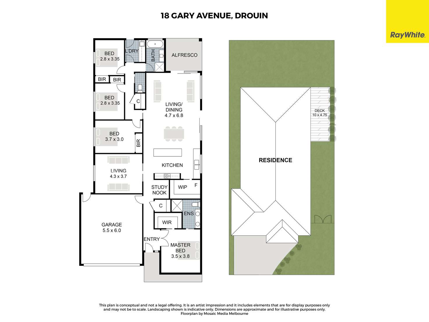 Floorplan of Homely house listing, 18 Gary Avenue, Drouin VIC 3818