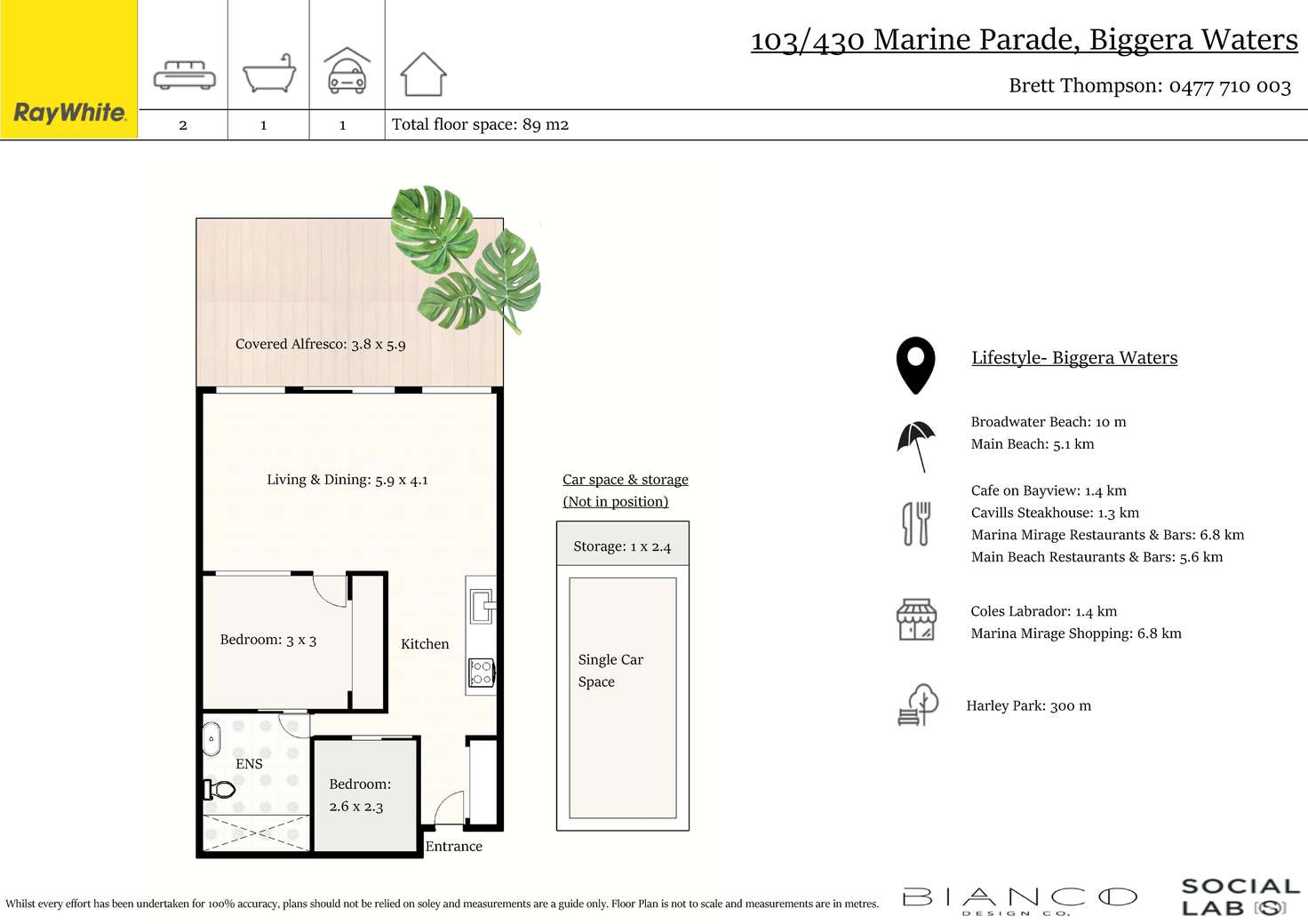 Floorplan of Homely house listing, 103/430 Marine Parade, Biggera Waters QLD 4216