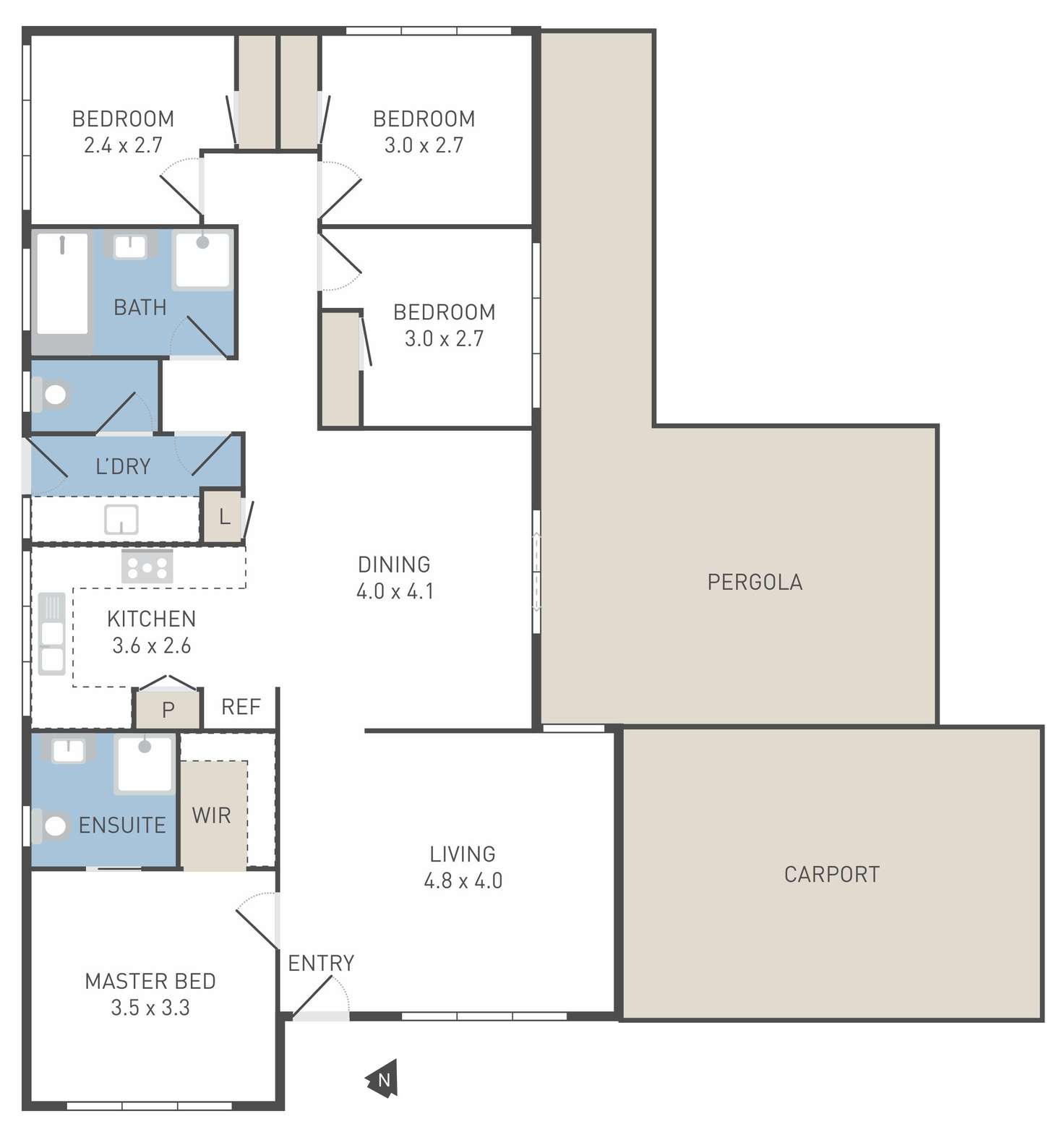 Floorplan of Homely house listing, 1 Casey Drive, Hoppers Crossing VIC 3029