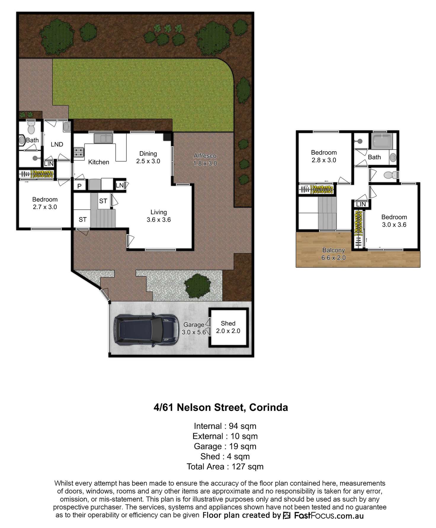 Floorplan of Homely townhouse listing, 4/61 Nelson Street, Corinda QLD 4075