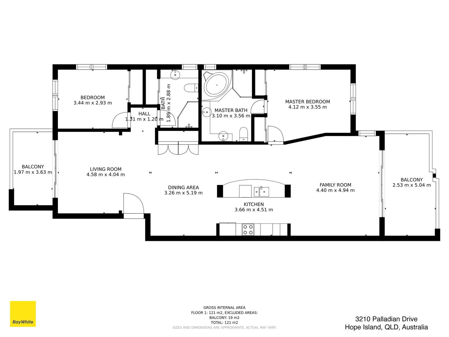 Floorplan of Homely apartment listing, 3210 Palladian Drive, Hope Island QLD 4212