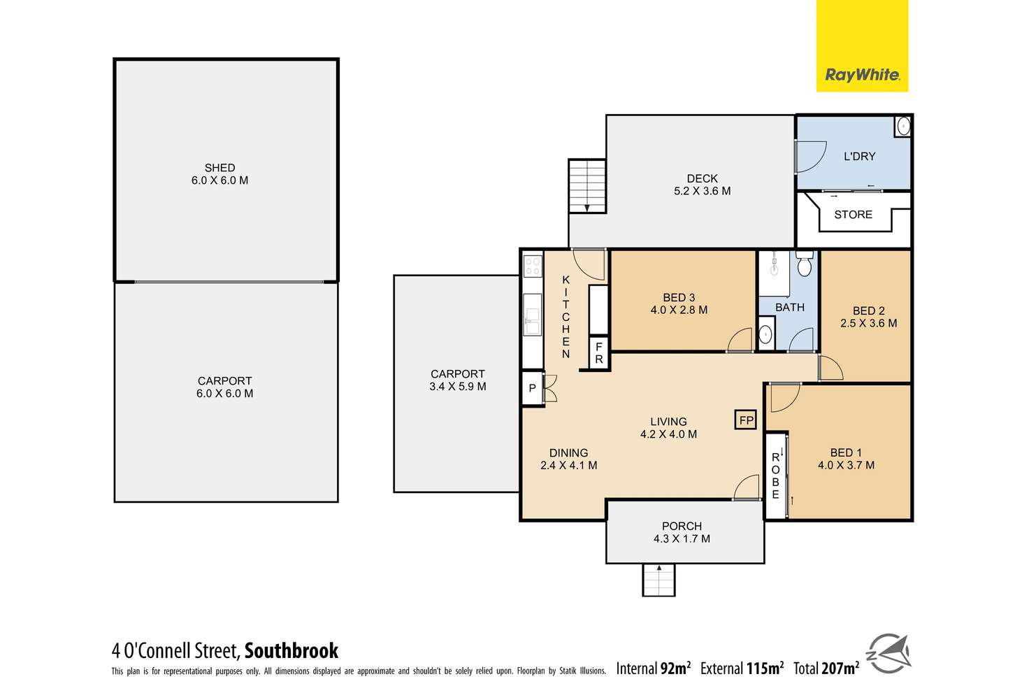 Floorplan of Homely house listing, 4-6 O'Connell Street, Southbrook QLD 4363