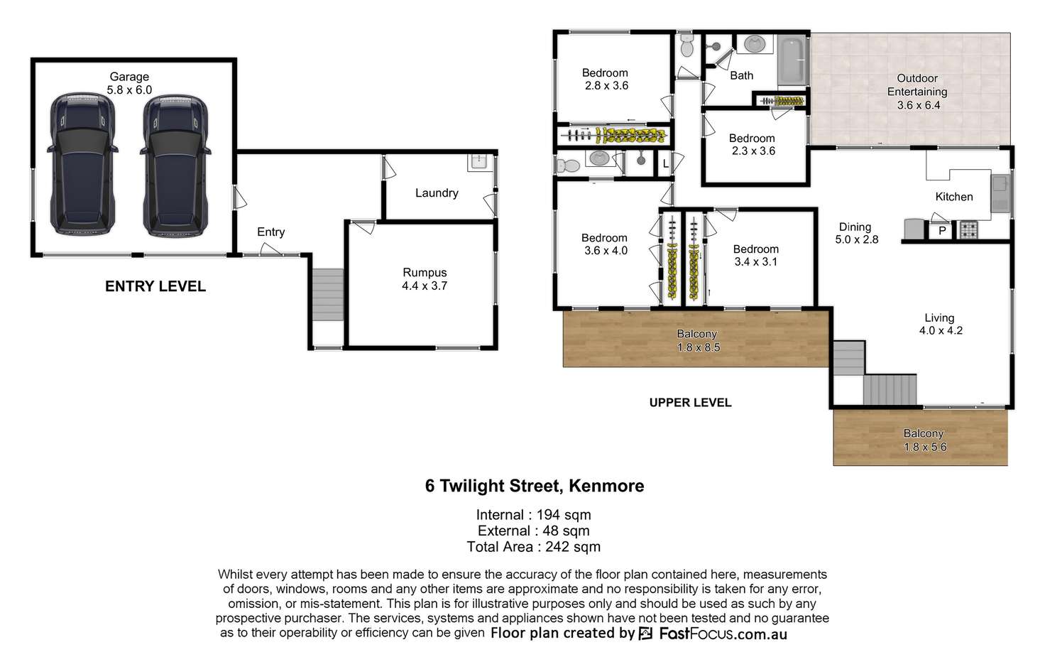 Floorplan of Homely house listing, 6 Twilight Street, Kenmore QLD 4069