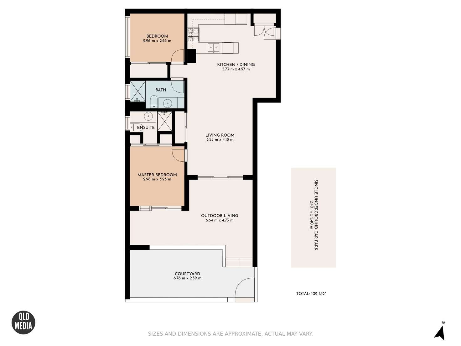 Floorplan of Homely unit listing, 1/15 Norman Avenue, Lutwyche QLD 4030