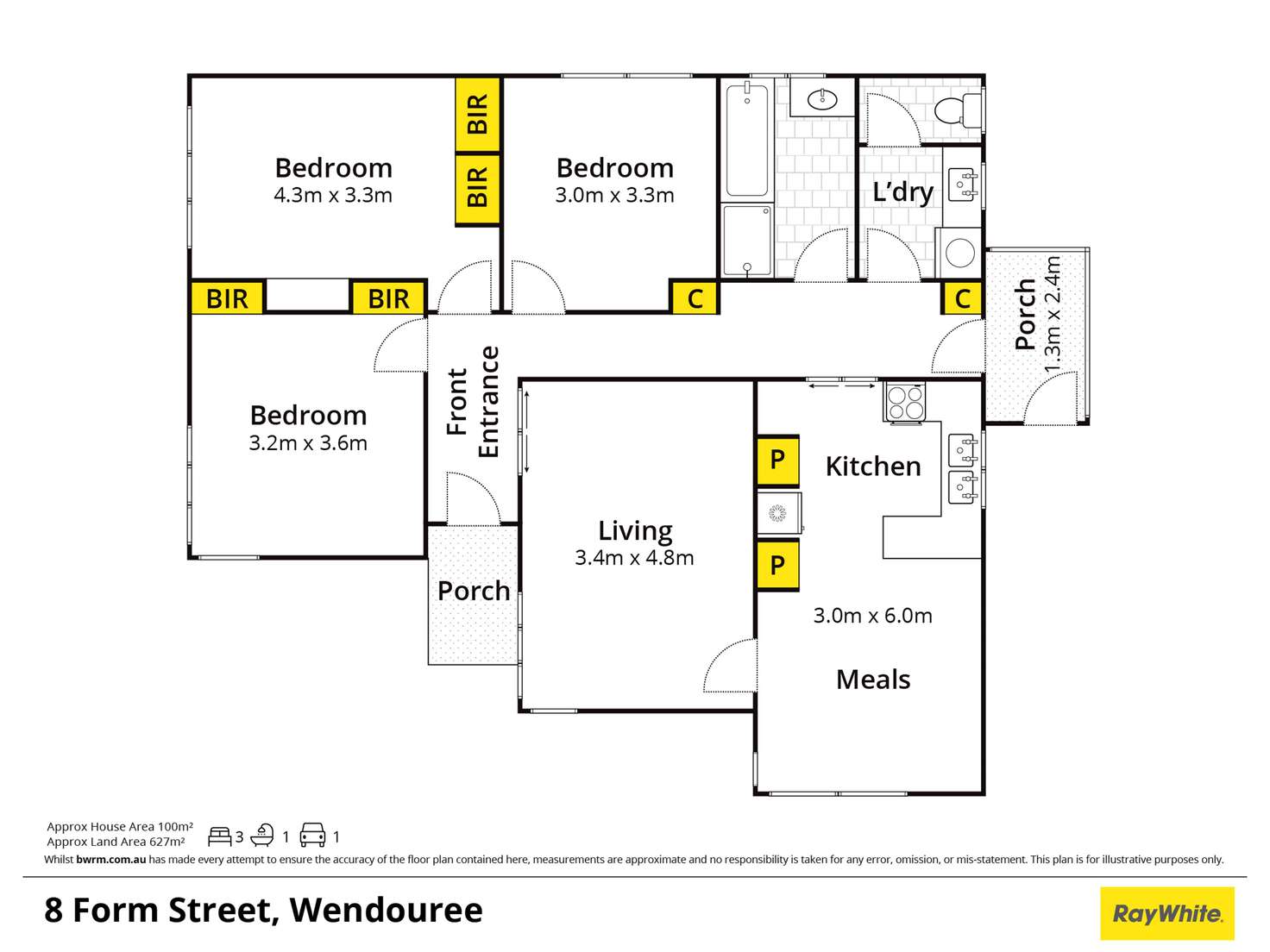 Floorplan of Homely house listing, 8 Form Street, Wendouree VIC 3355