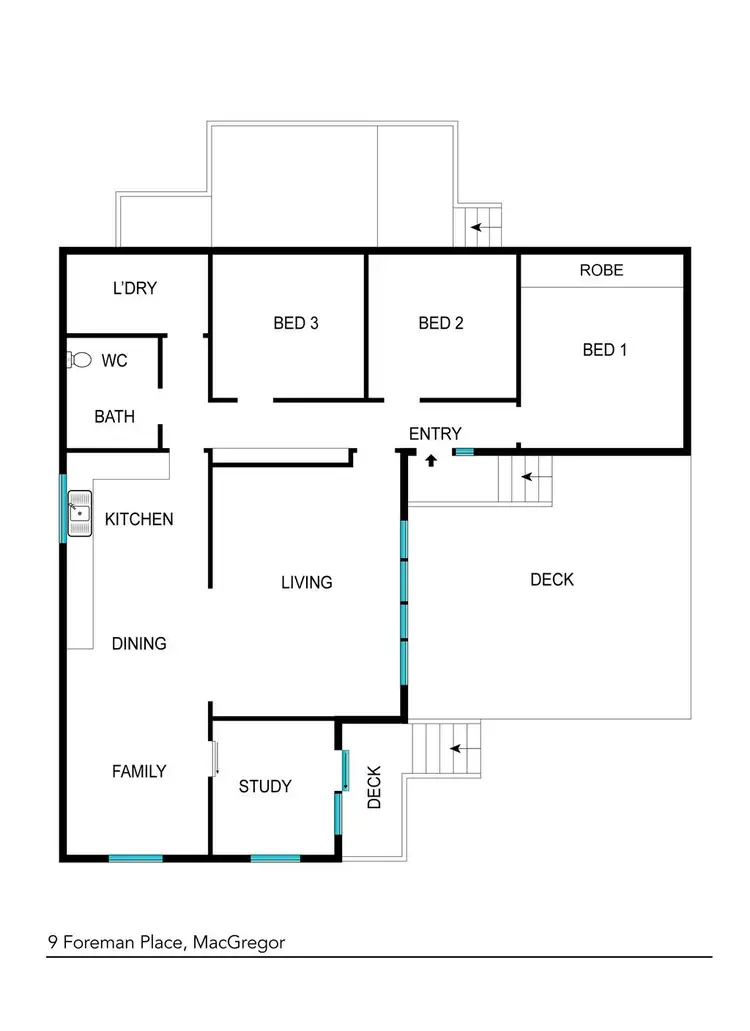 Floorplan of Homely house listing, 9 Foreman Place, Macgregor ACT 2615