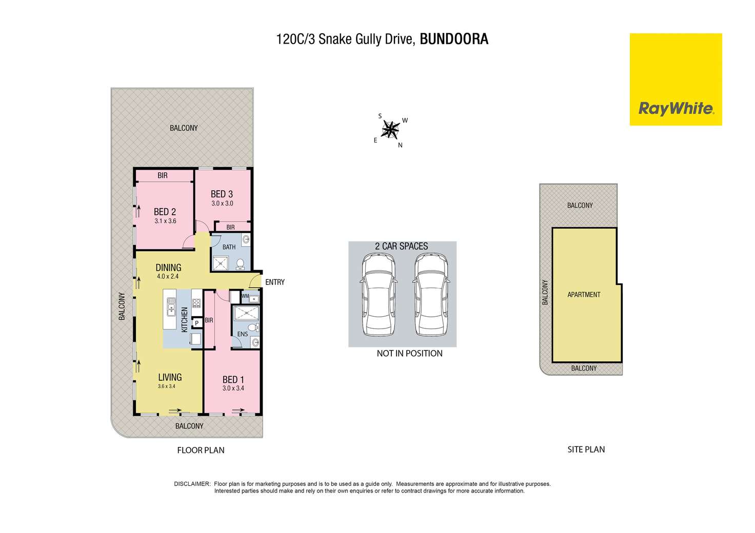 Floorplan of Homely apartment listing, 120C/3 Snake Gully Drive, Bundoora VIC 3083