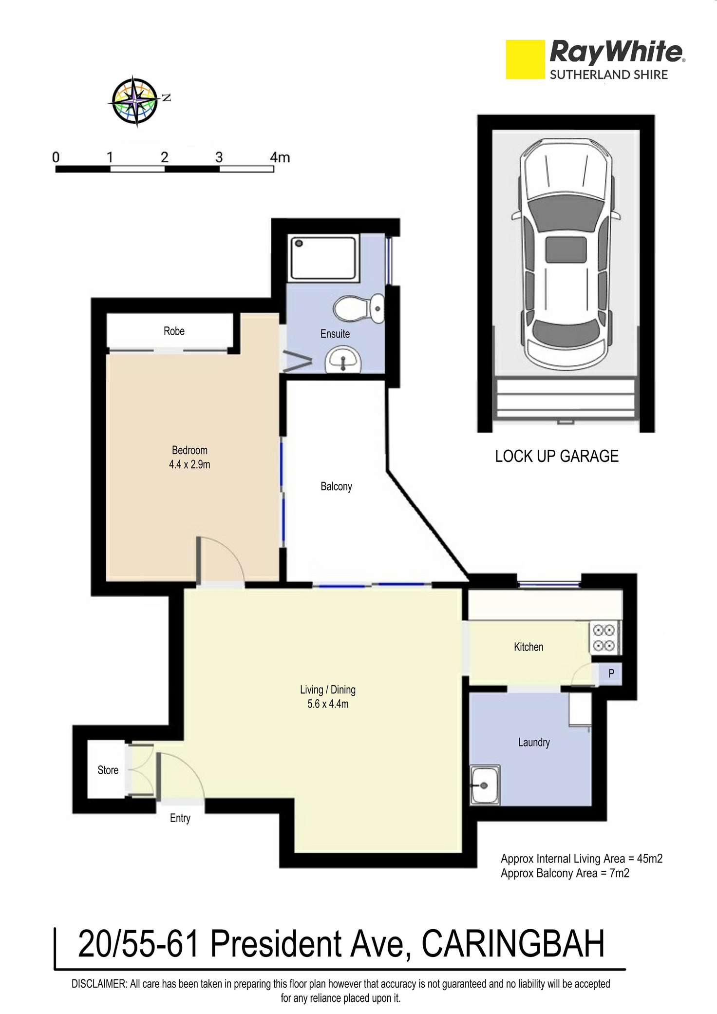 Floorplan of Homely unit listing, 20/55-61 President Avenue, Caringbah NSW 2229