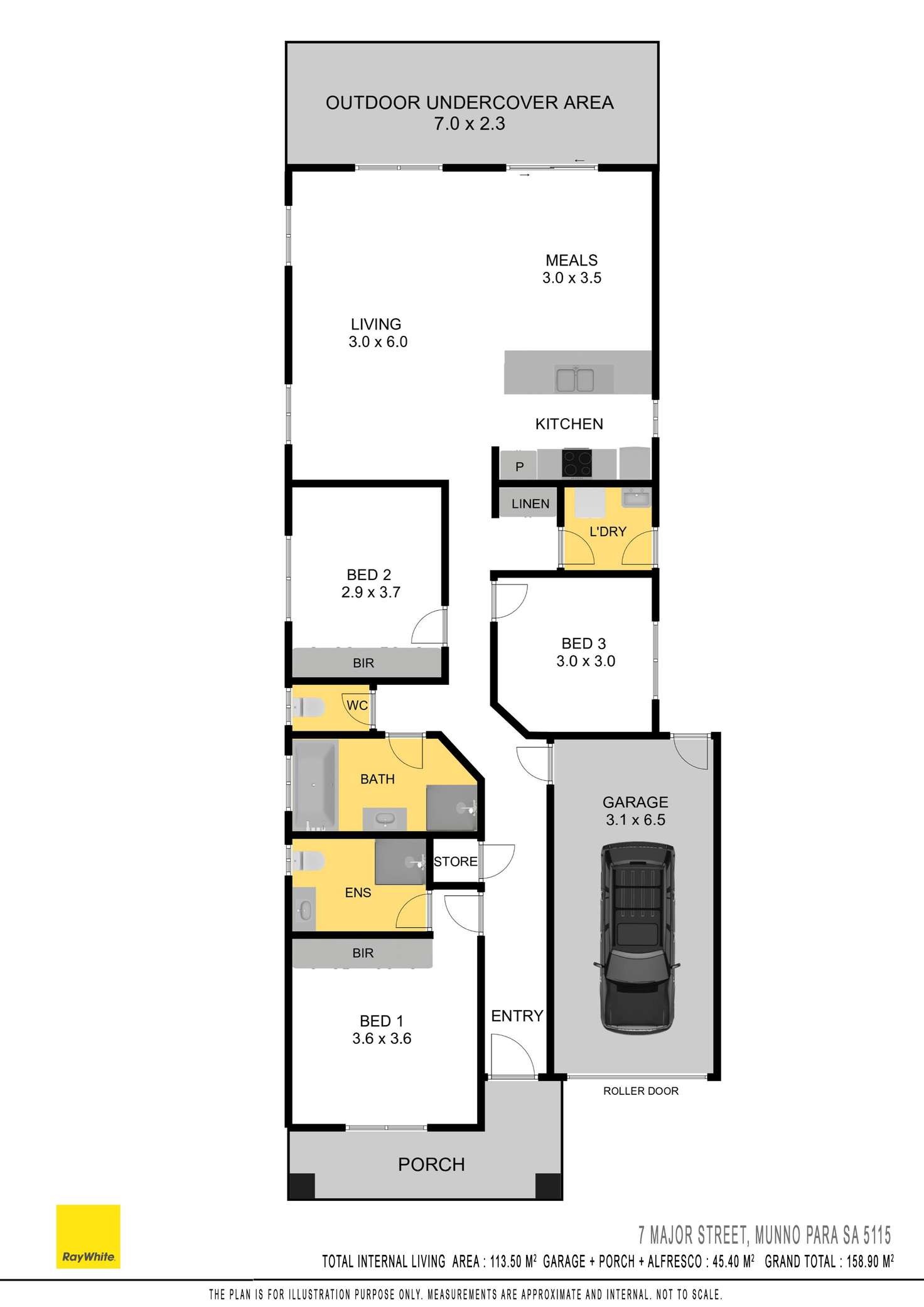 Floorplan of Homely house listing, 7 Major Street, Munno Para SA 5115