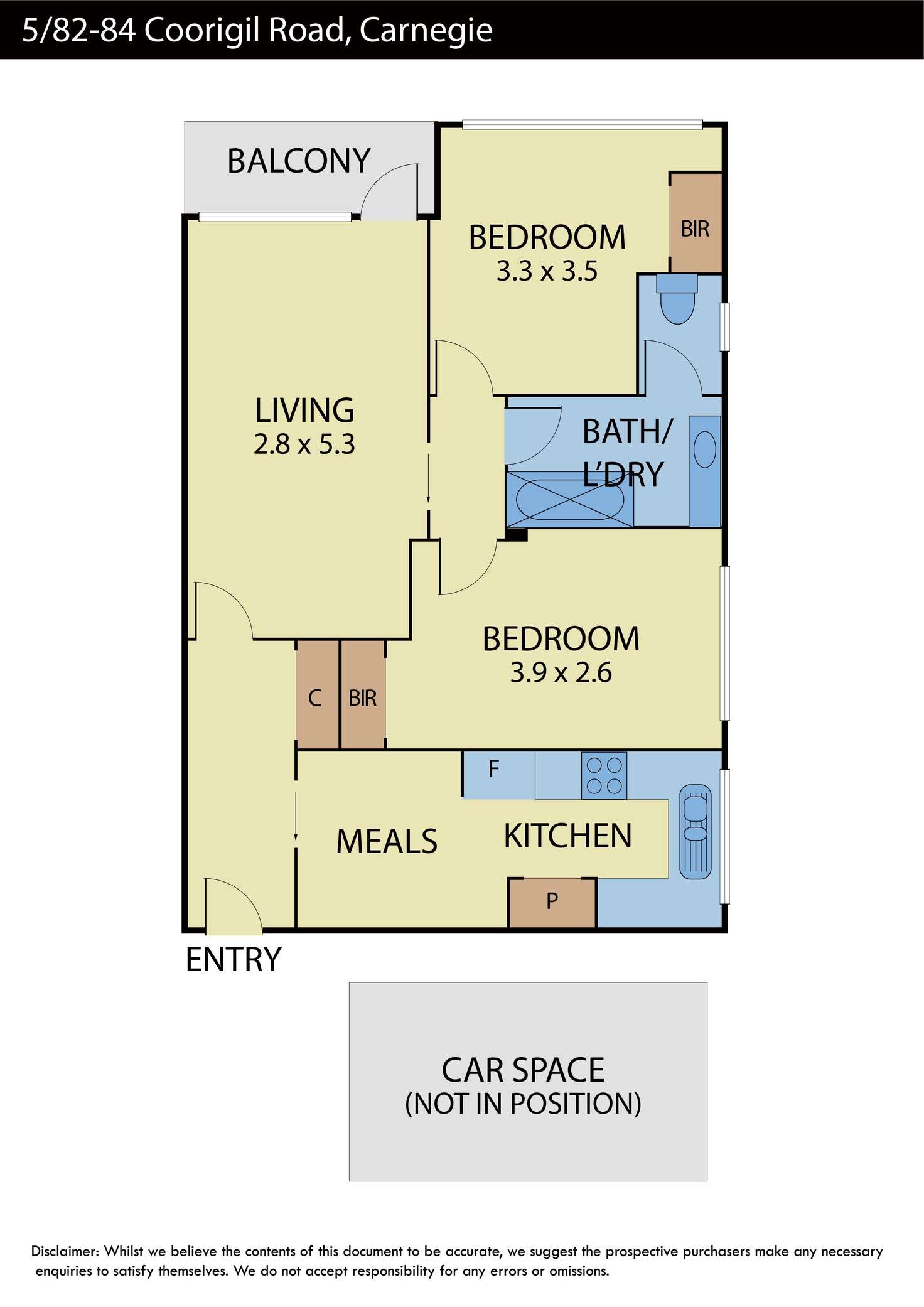 Floorplan of Homely apartment listing, 5/82-84 Coorigil Road, Carnegie VIC 3163