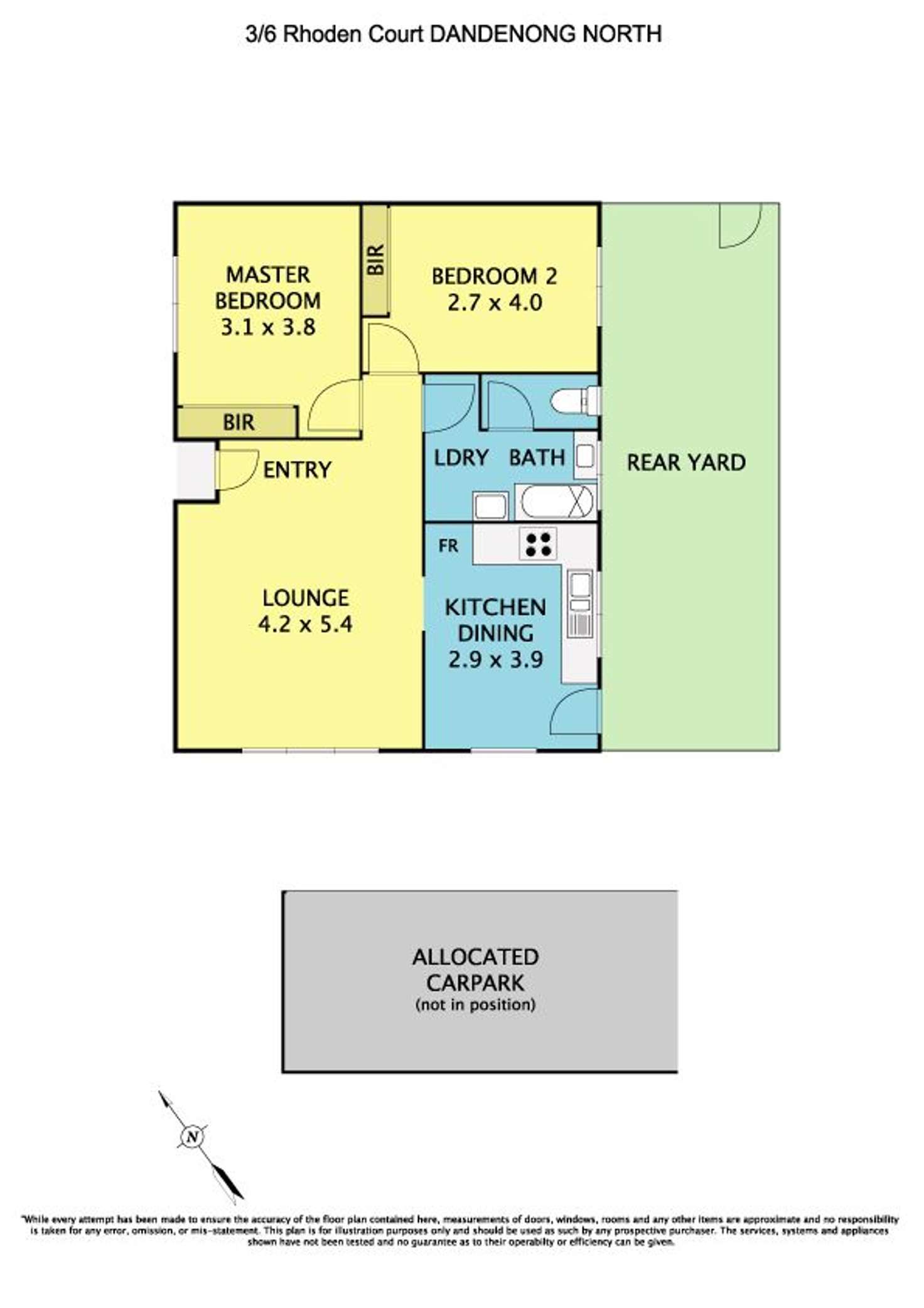 Floorplan of Homely unit listing, 3/6 Rhoden Court, Dandenong North VIC 3175