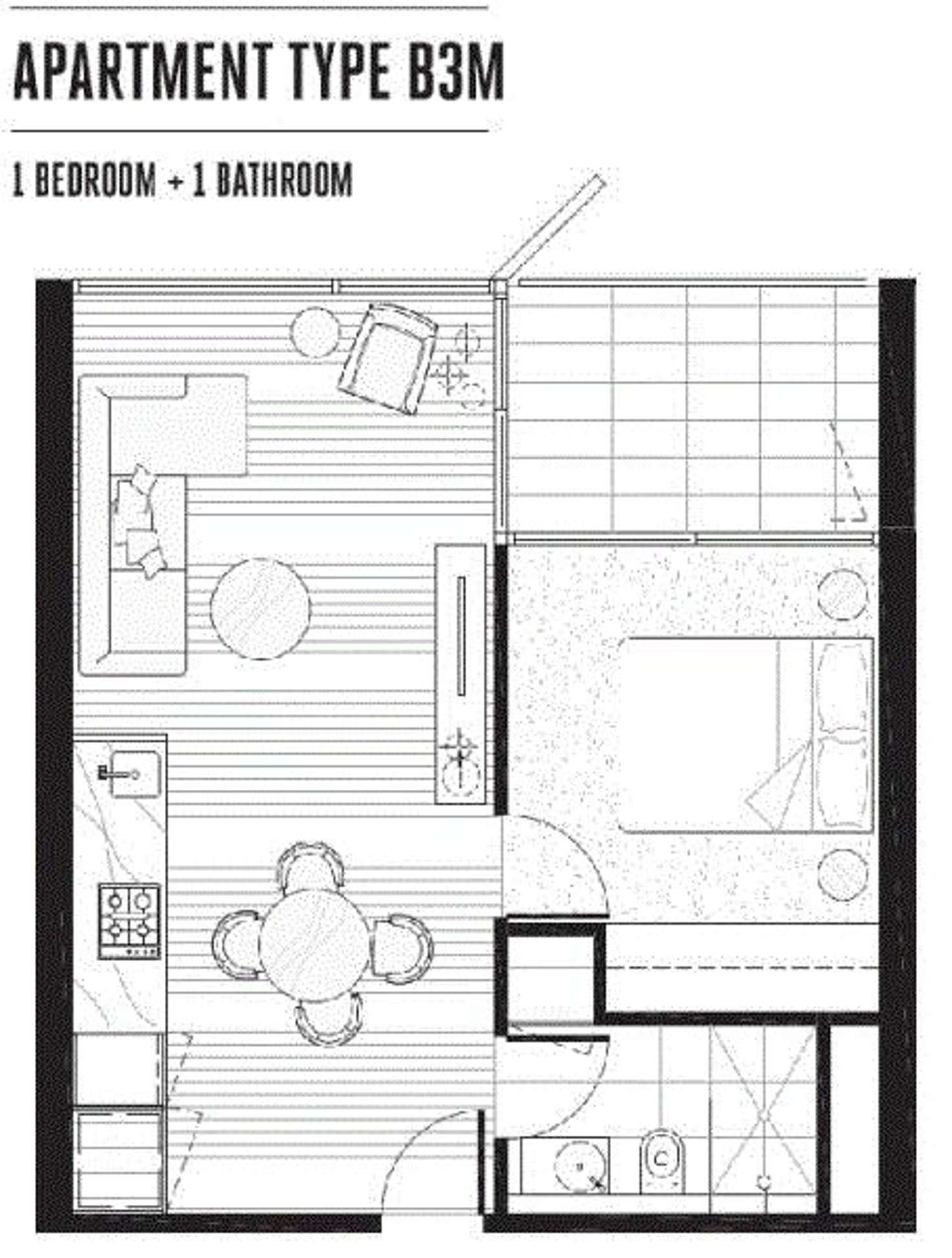 Floorplan of Homely apartment listing, 1018/33 Blackwood Street, North Melbourne VIC 3051