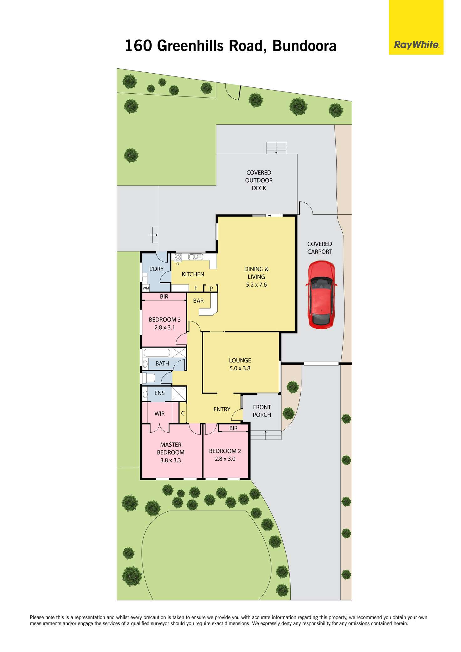 Floorplan of Homely house listing, 160 Greenhills Road, Bundoora VIC 3083