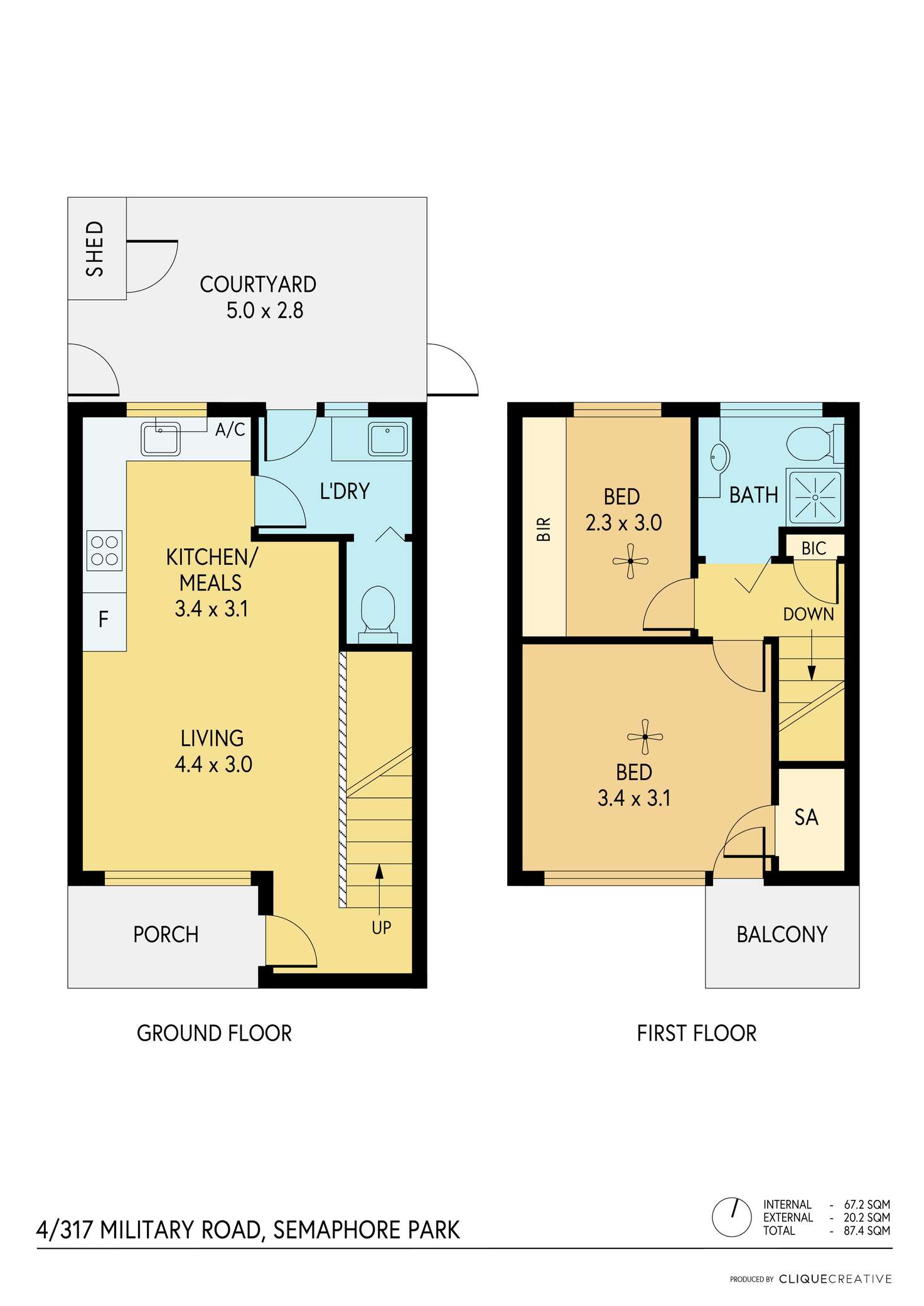 Floorplan of Homely townhouse listing, 4/317 Military Road, Semaphore Park SA 5019