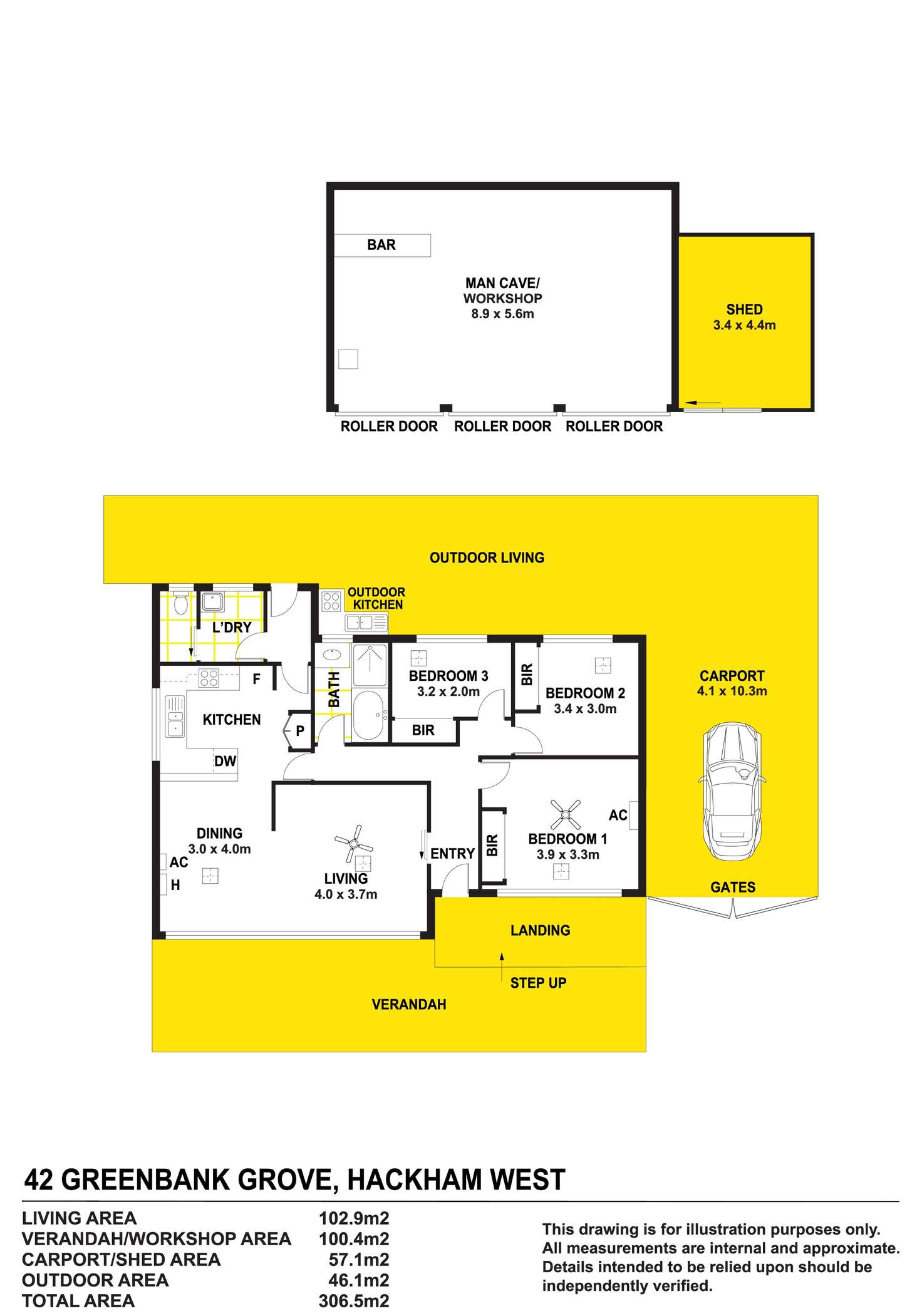 Floorplan of Homely house listing, 42 Greenbank Grove, Hackham West SA 5163