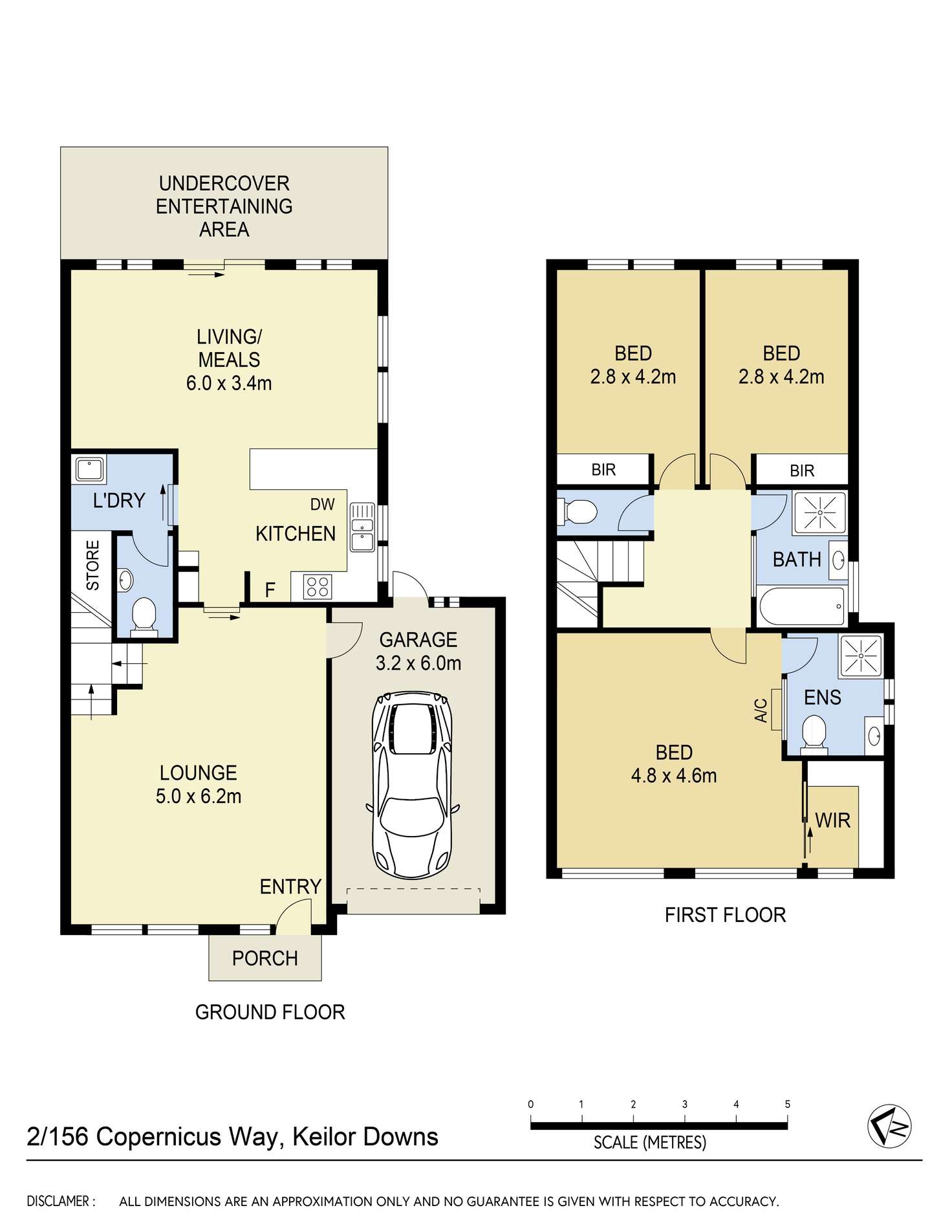 Floorplan of Homely townhouse listing, 2/156 Copernicus Way, Keilor Downs VIC 3038