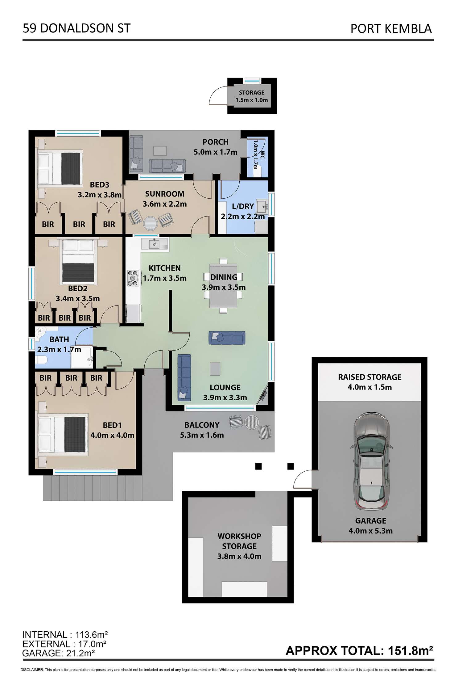 Floorplan of Homely house listing, 59 Donaldson Street, Port Kembla NSW 2505