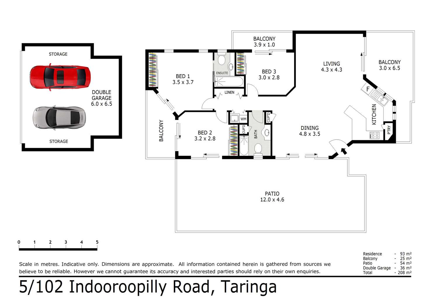 Floorplan of Homely unit listing, 5/102 Indooroopilly Road, Taringa QLD 4068