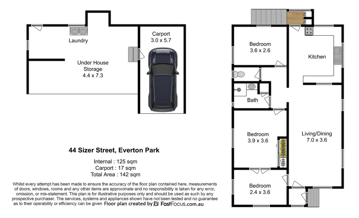 Floorplan of Homely house listing, 44 Sizer Street, Everton Park QLD 4053