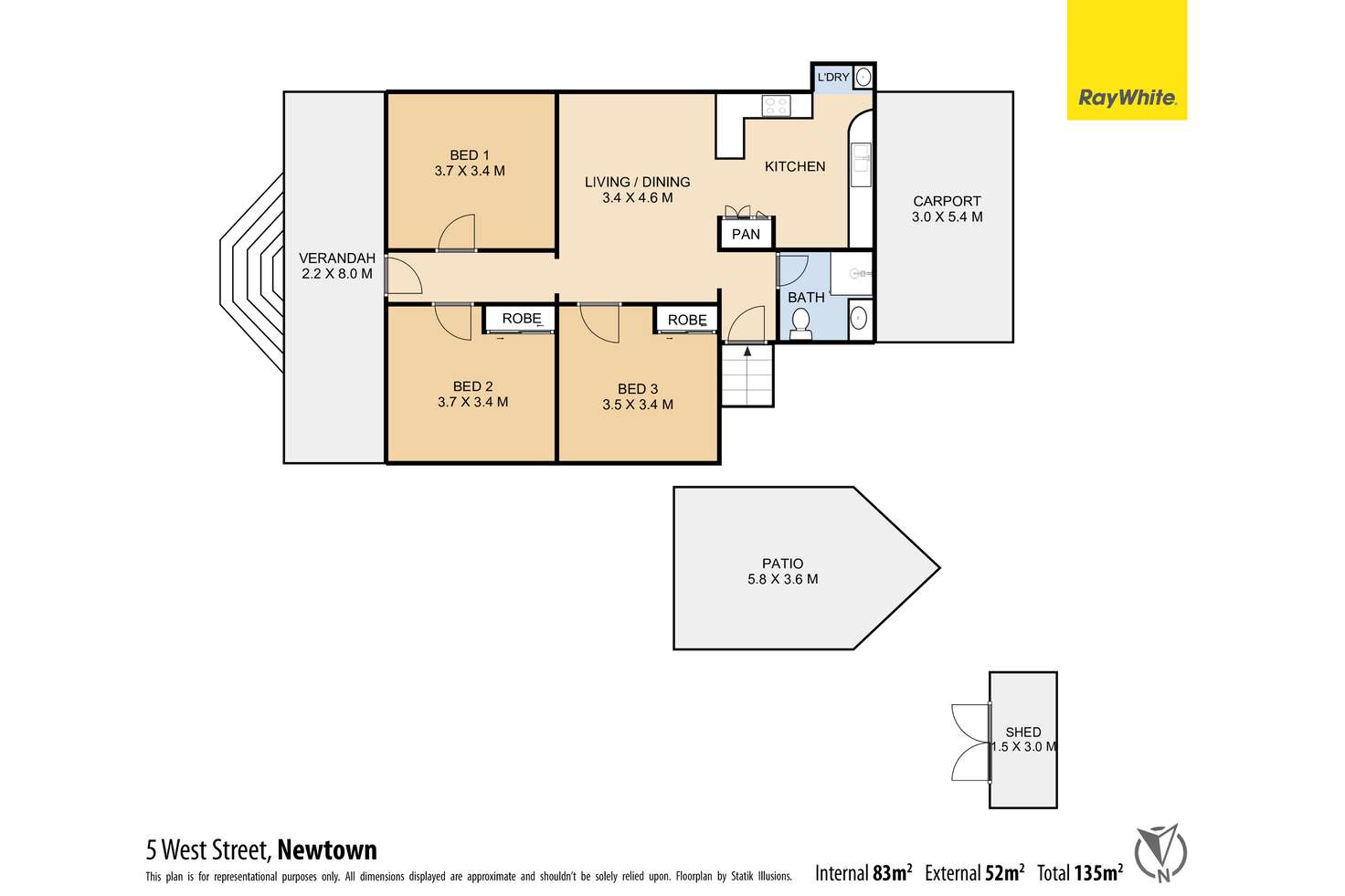 Floorplan of Homely house listing, 5 West Street, Newtown QLD 4350