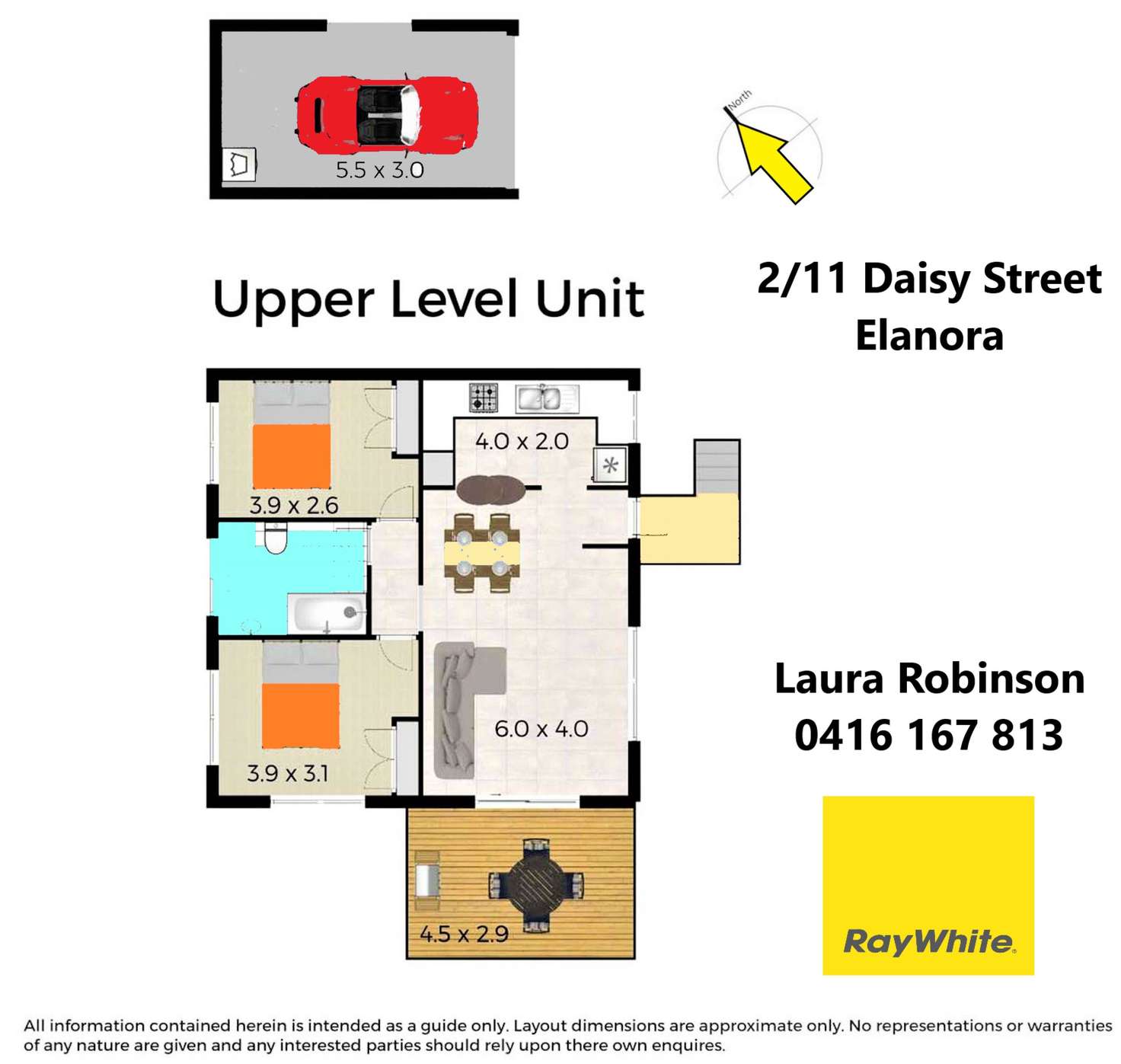 Floorplan of Homely unit listing, 2/11-13 Daisy Street, Elanora QLD 4221