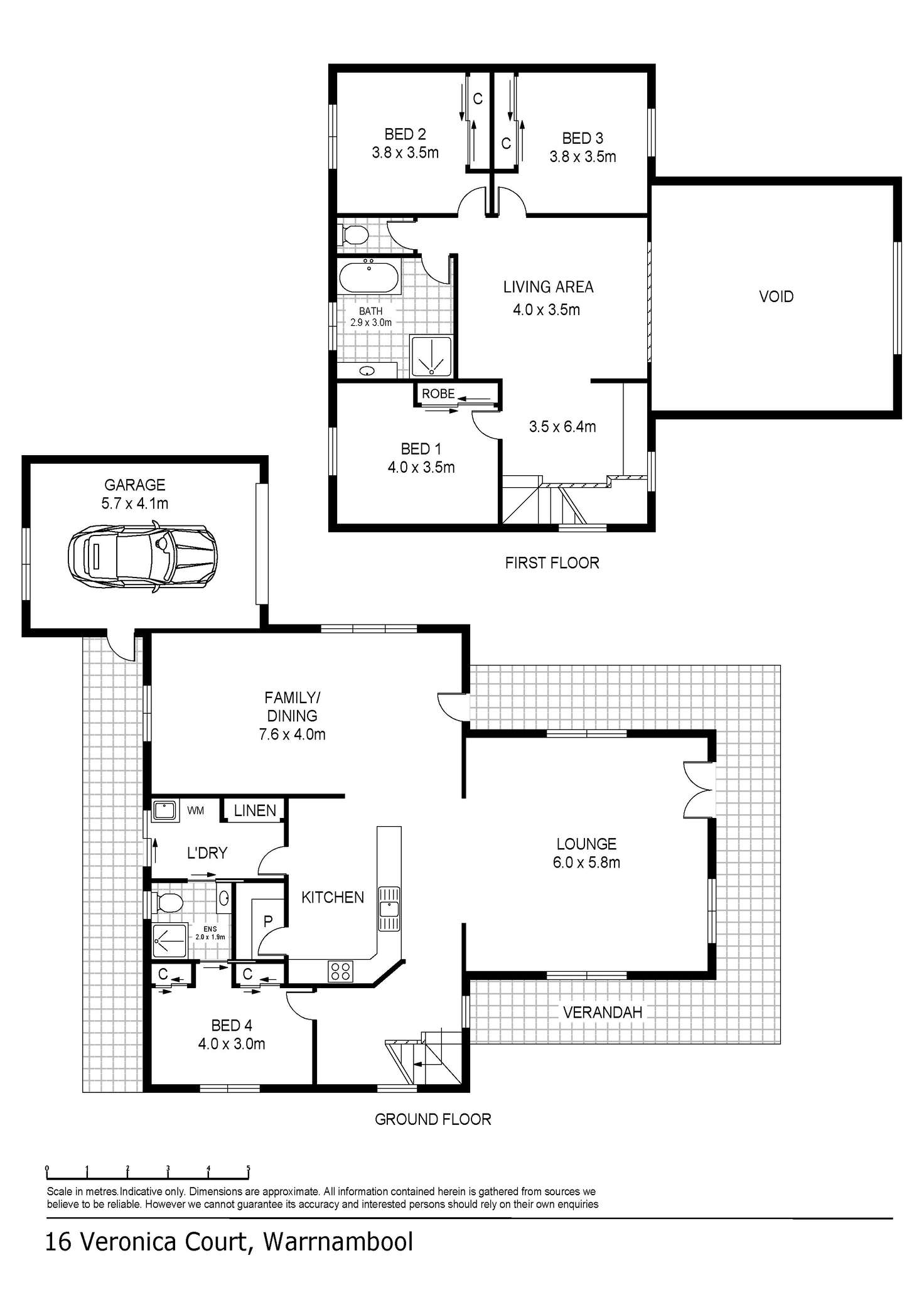 Floorplan of Homely house listing, 16 Veronica Court, Warrnambool VIC 3280