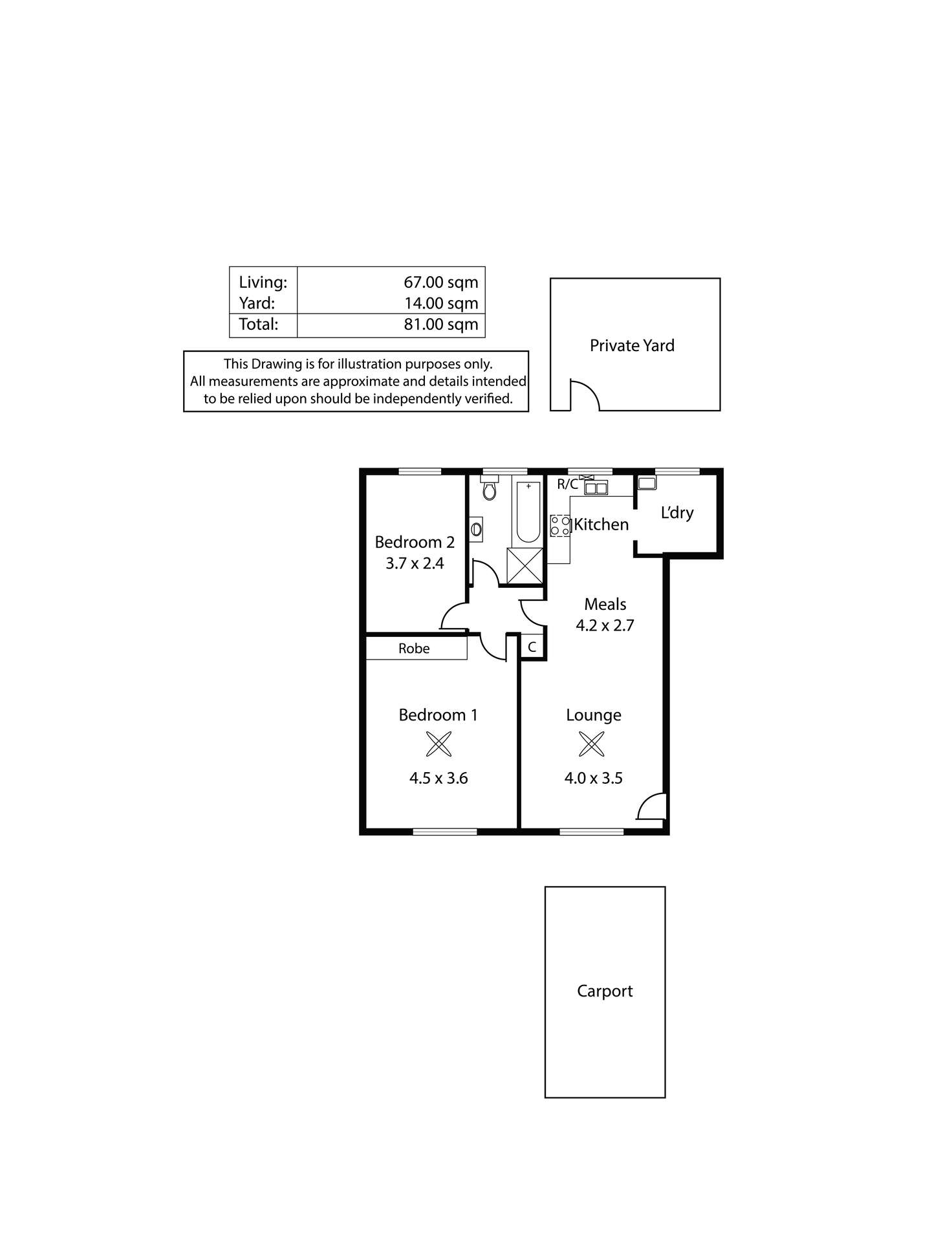 Floorplan of Homely unit listing, 6/17 Clegowie Street, West Beach SA 5024