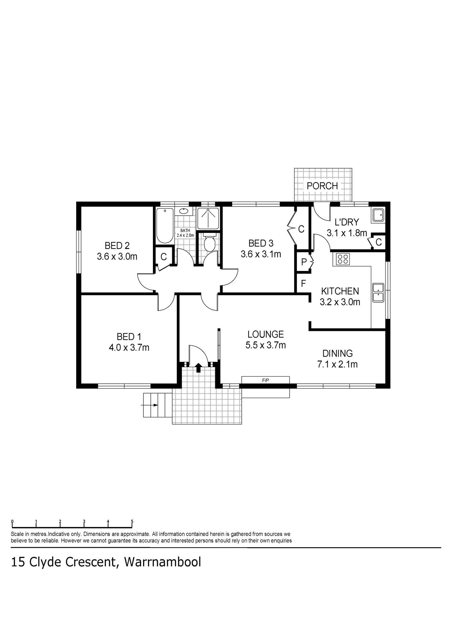 Floorplan of Homely house listing, 15 Clyde Crescent, Warrnambool VIC 3280