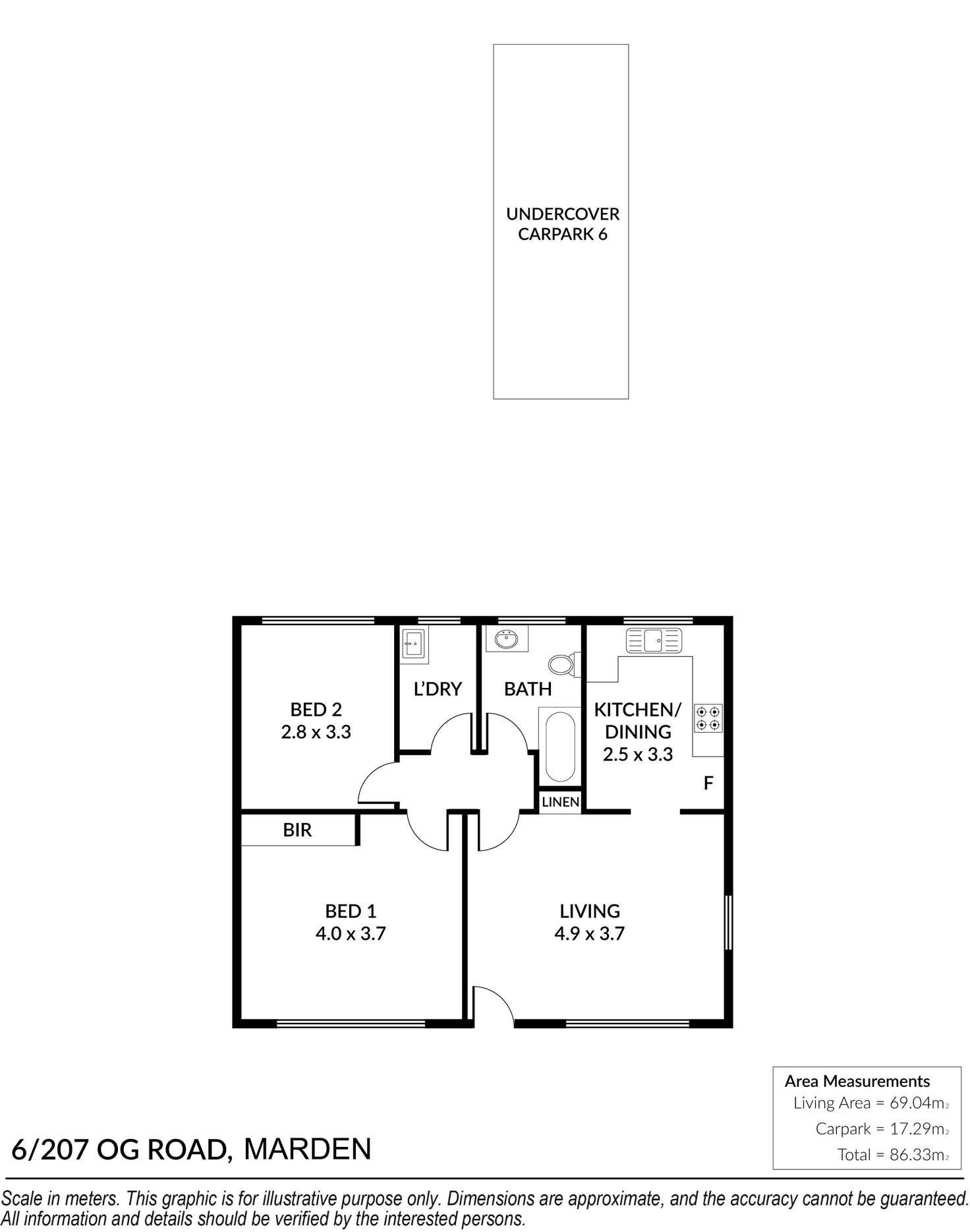 Floorplan of Homely house listing, 6/207 O G Road, Marden SA 5070