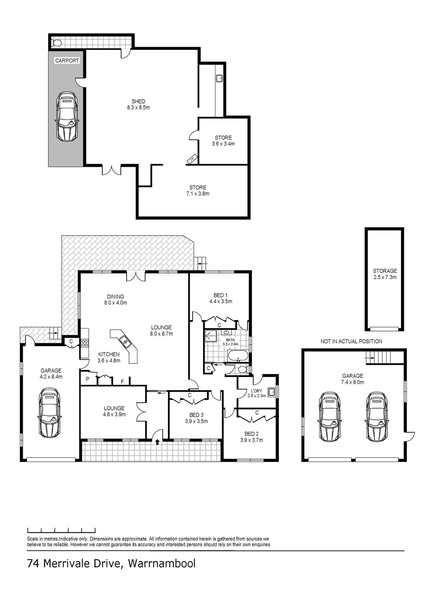 Floorplan of Homely house listing, 74 Merrivale Drive, Warrnambool VIC 3280