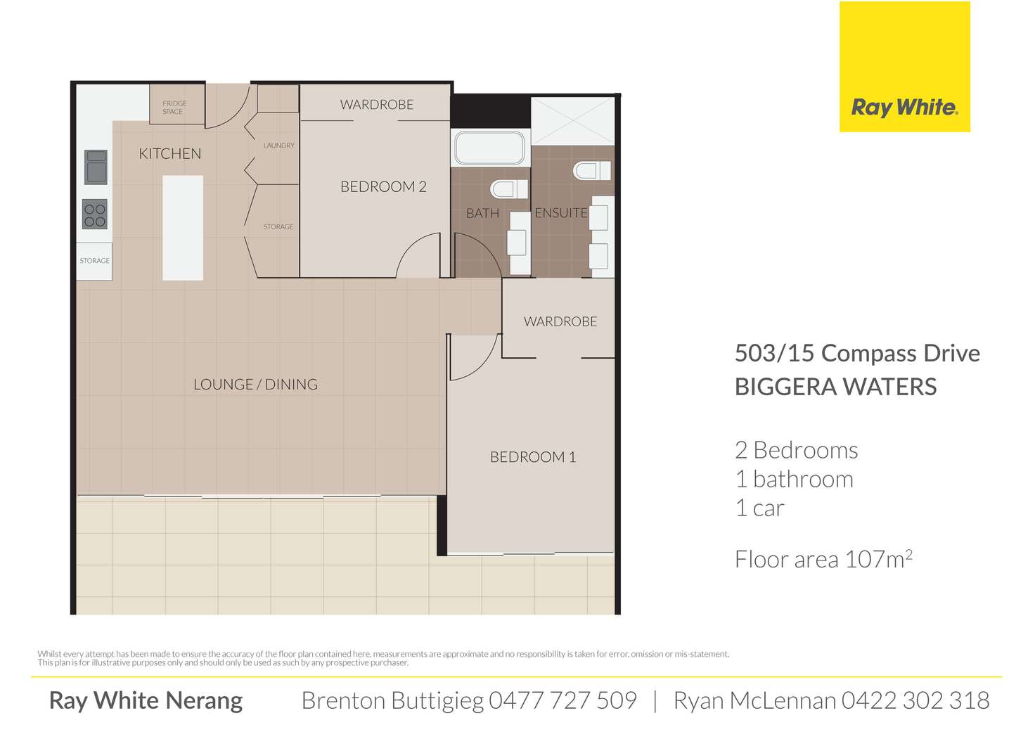 Floorplan of Homely apartment listing, 503/15 Compass Drive, Biggera Waters QLD 4216