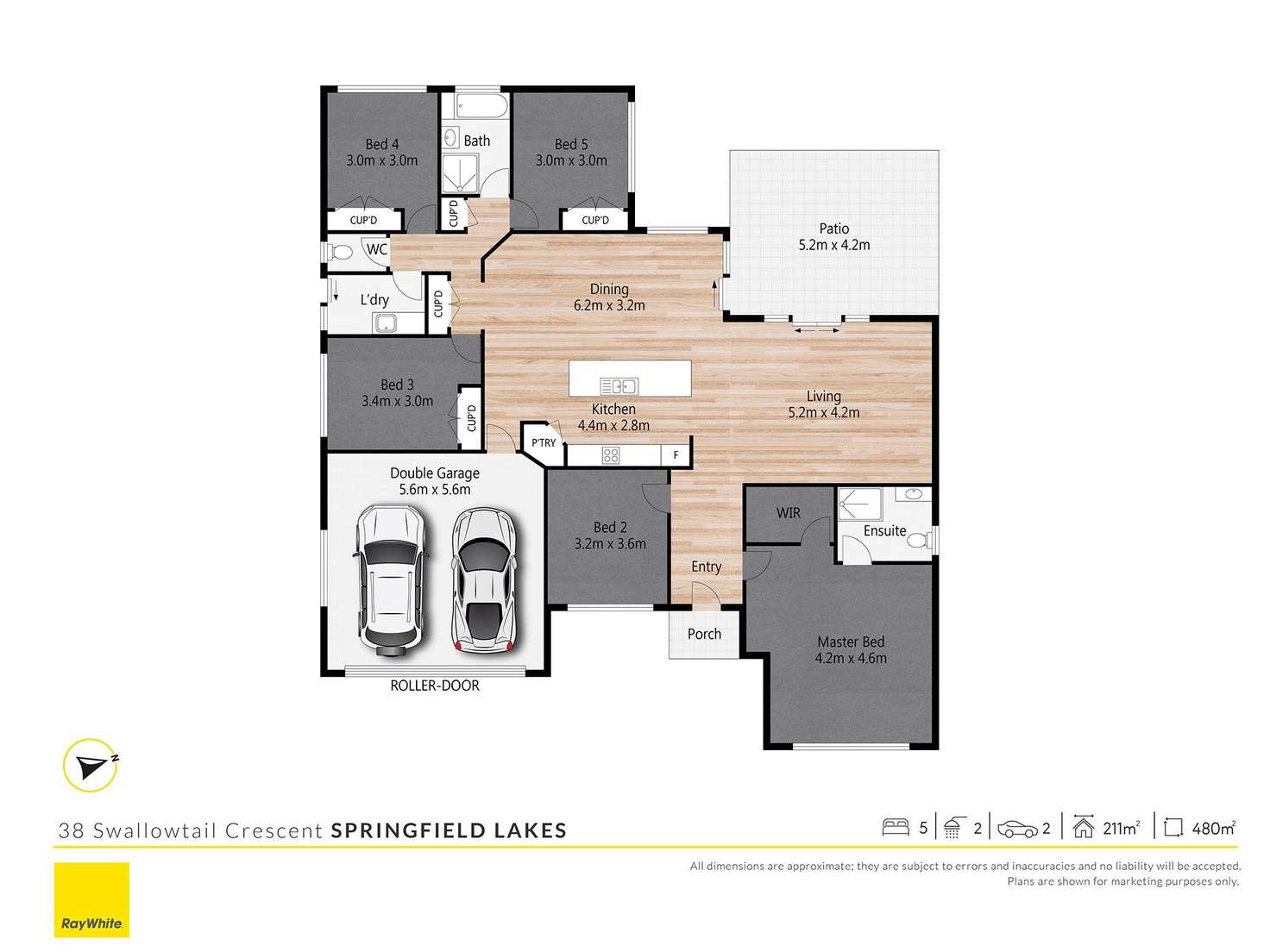 Floorplan of Homely house listing, 38 Swallowtail Crescent, Springfield Lakes QLD 4300