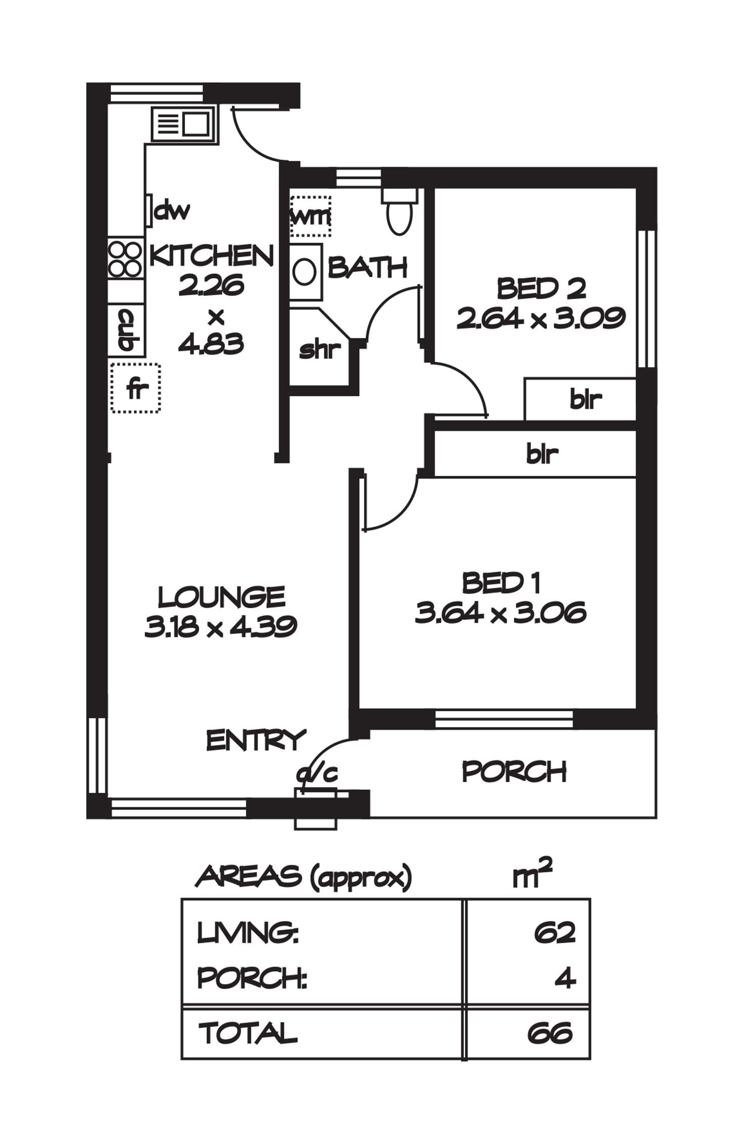 Floorplan of Homely unit listing, 3/176 Goodwood Road, Millswood SA 5034