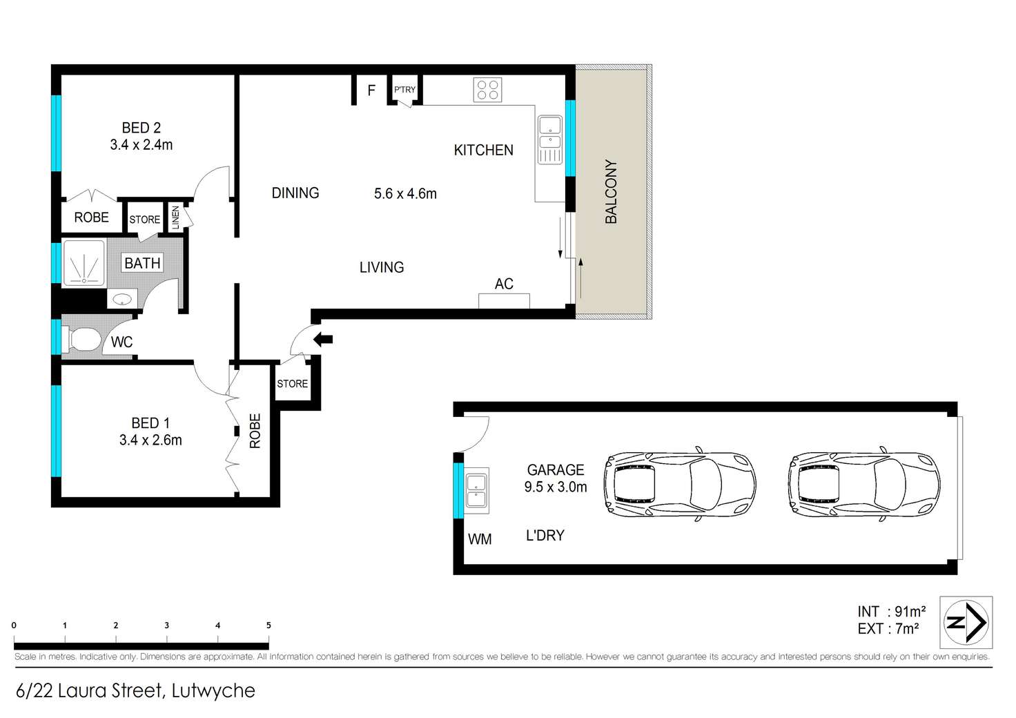 Floorplan of Homely house listing, 6/22 Laura Street, Lutwyche QLD 4030